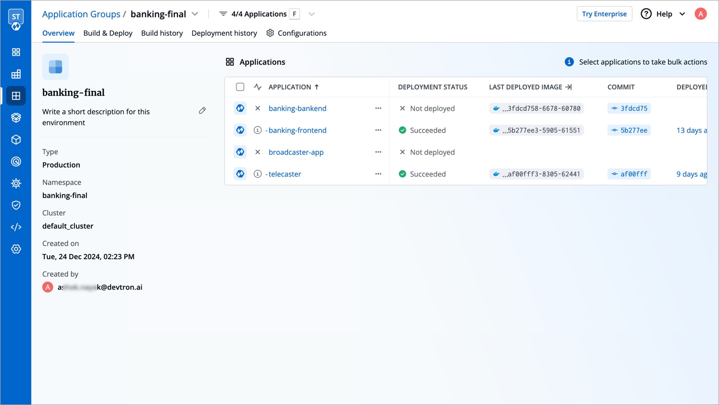 Figure 3: Sample Application Group