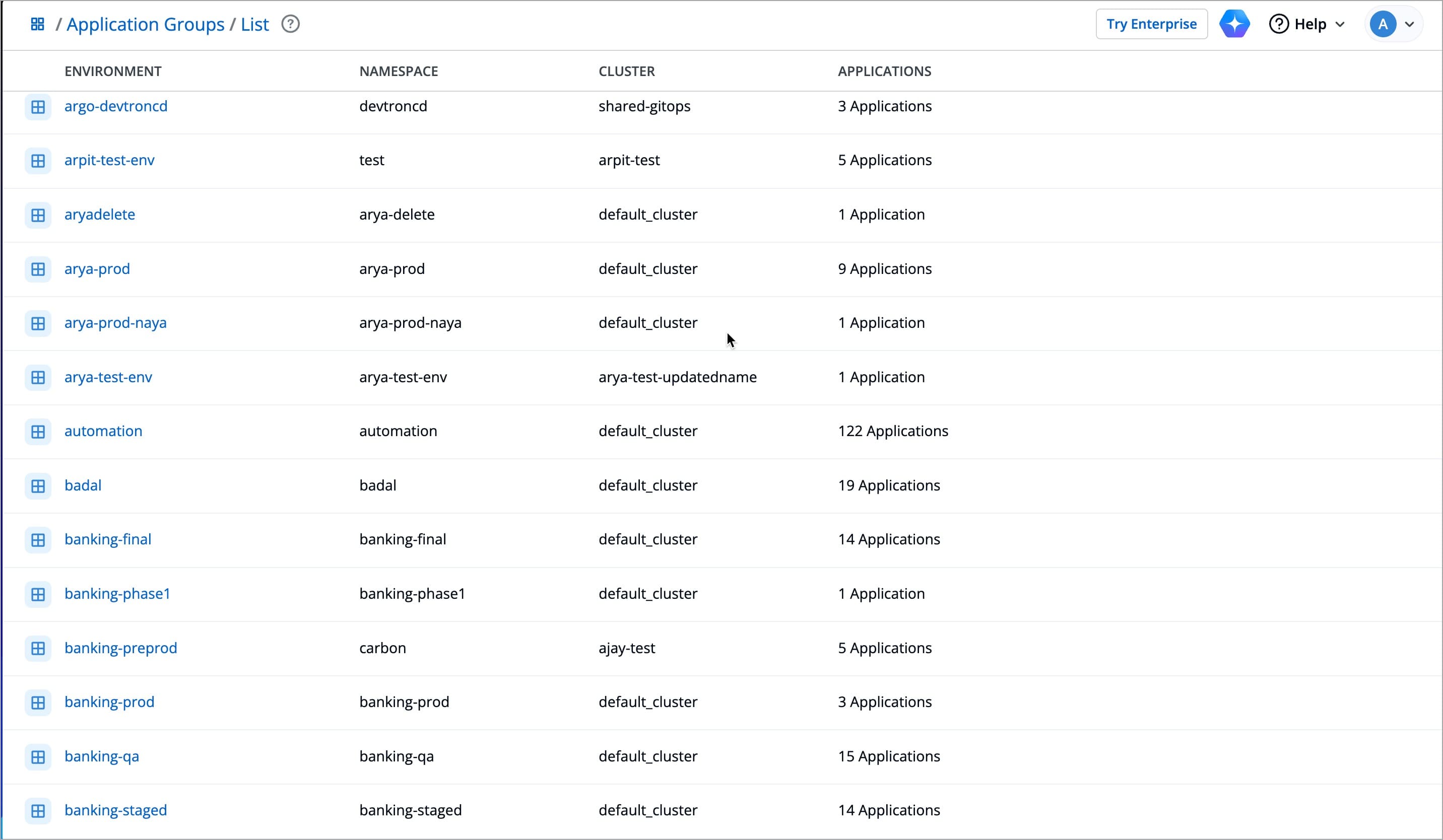 Figure 29: Source Environment Selection