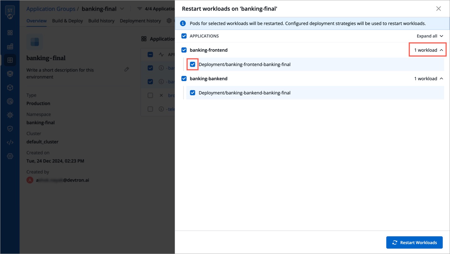 Figure 41: Choosing Workloads
