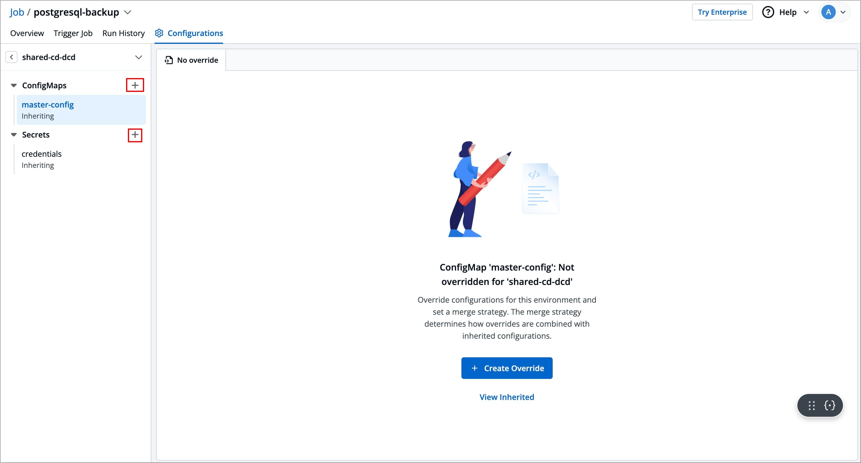Figure 8: Adding ConfigMap or Secret