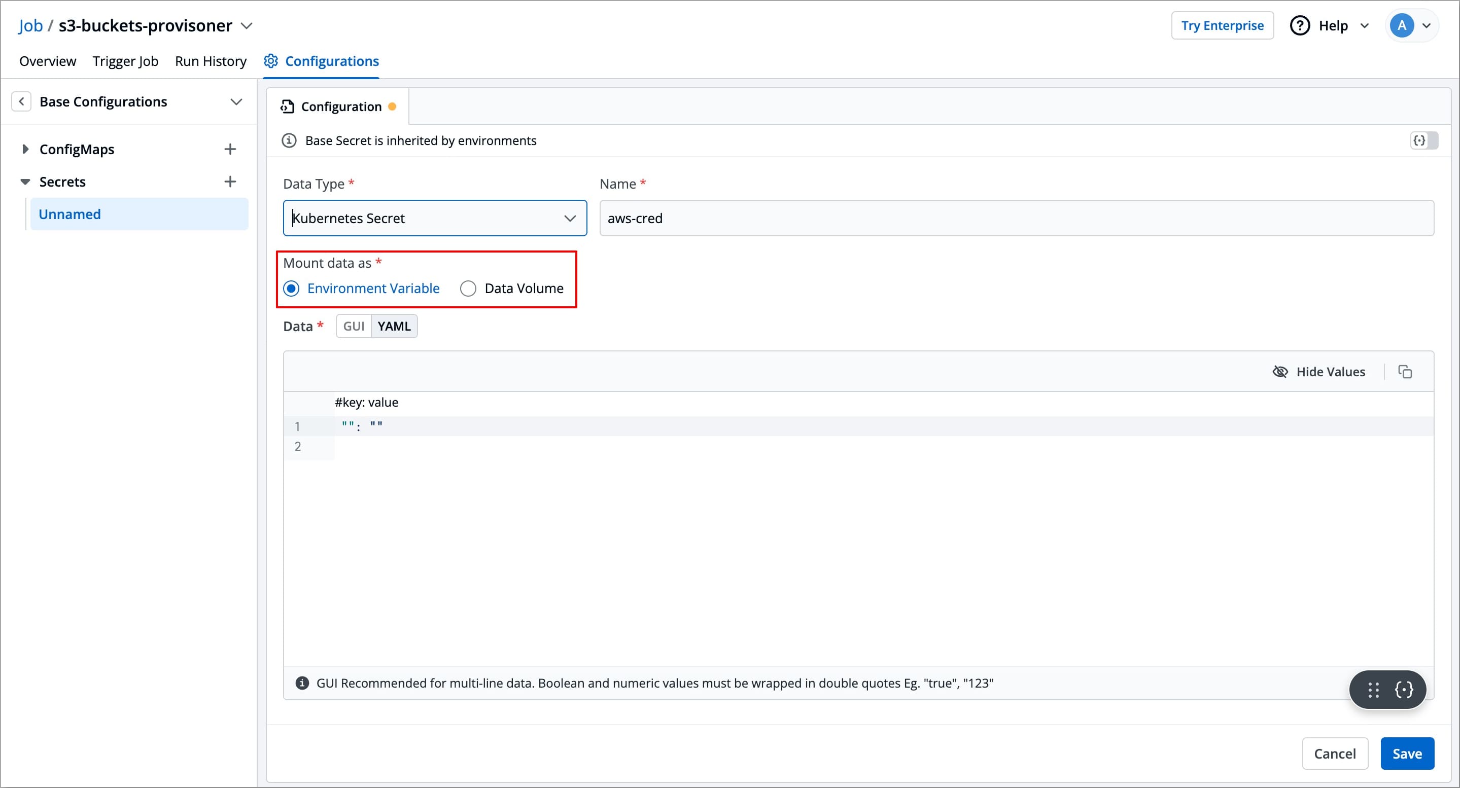 Figure 5: Mount Data as