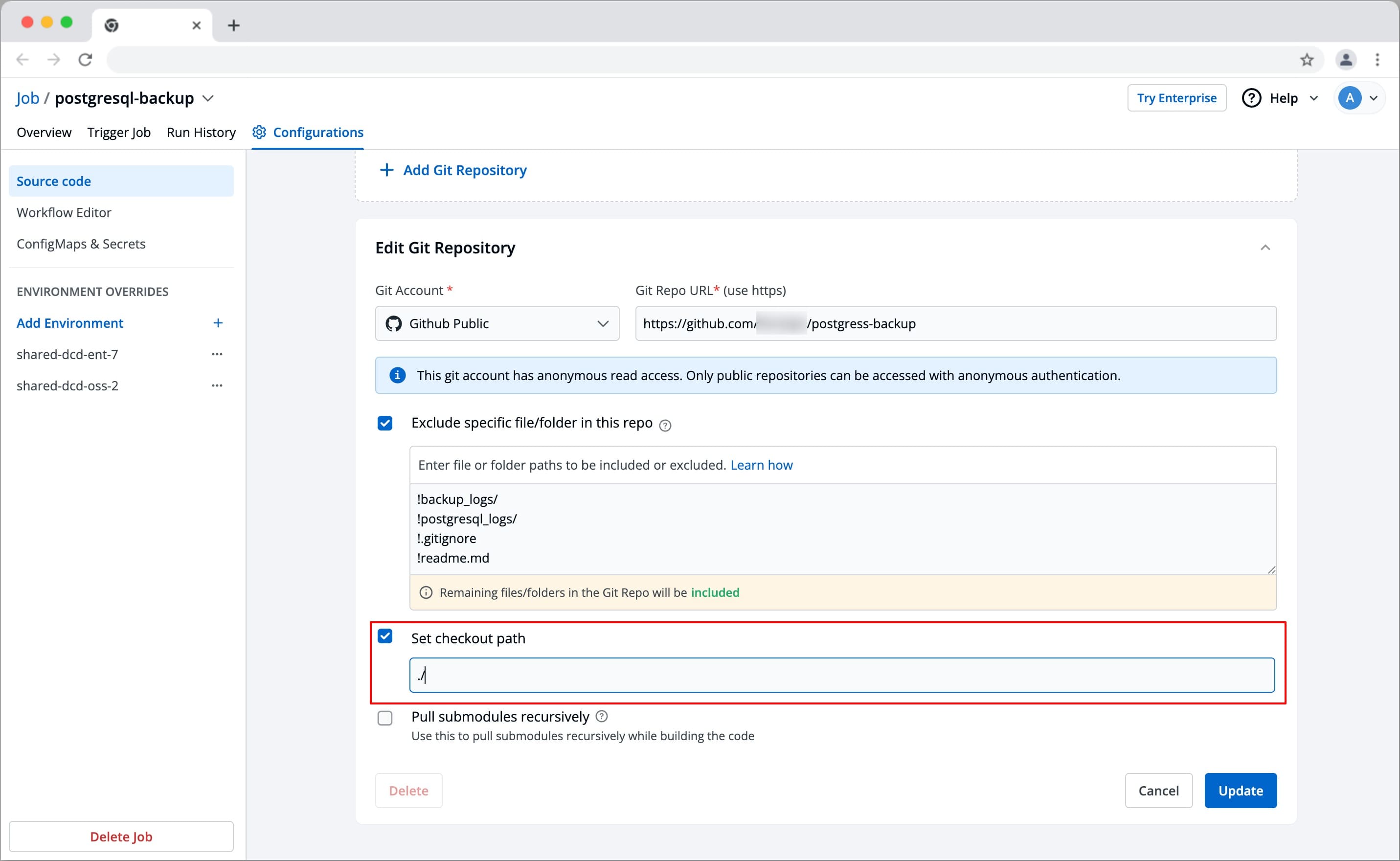 Figure 8: Checkout Path
