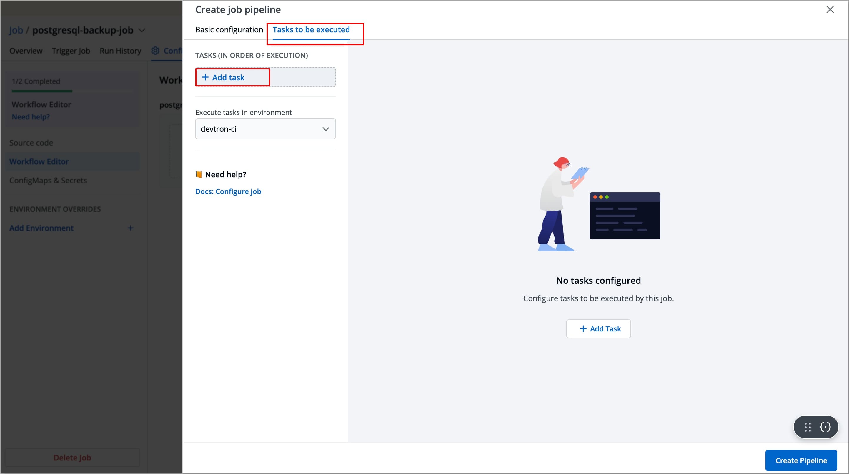Figure 7: Adding Task