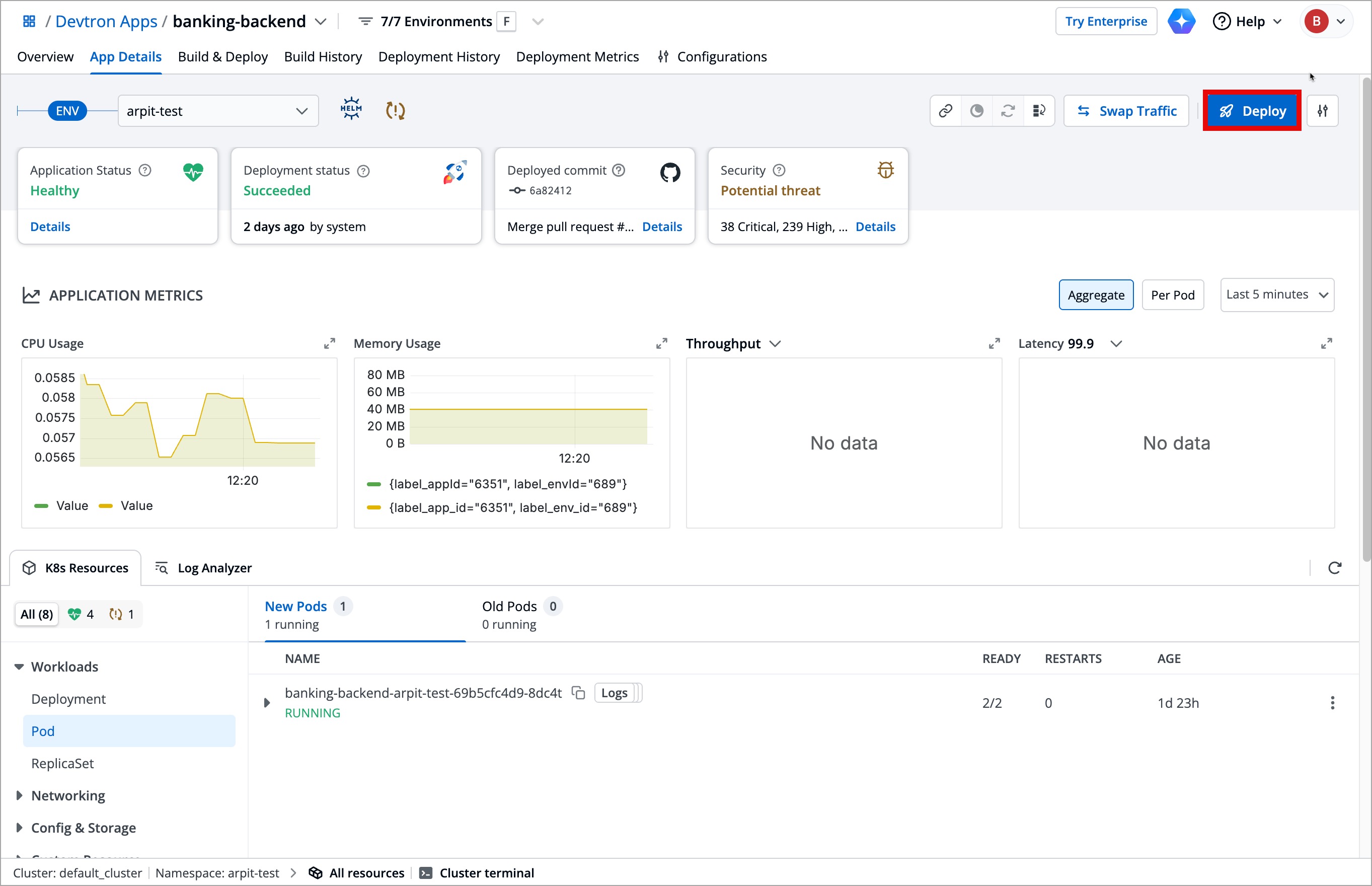 Figure 7: Deploy Your Application