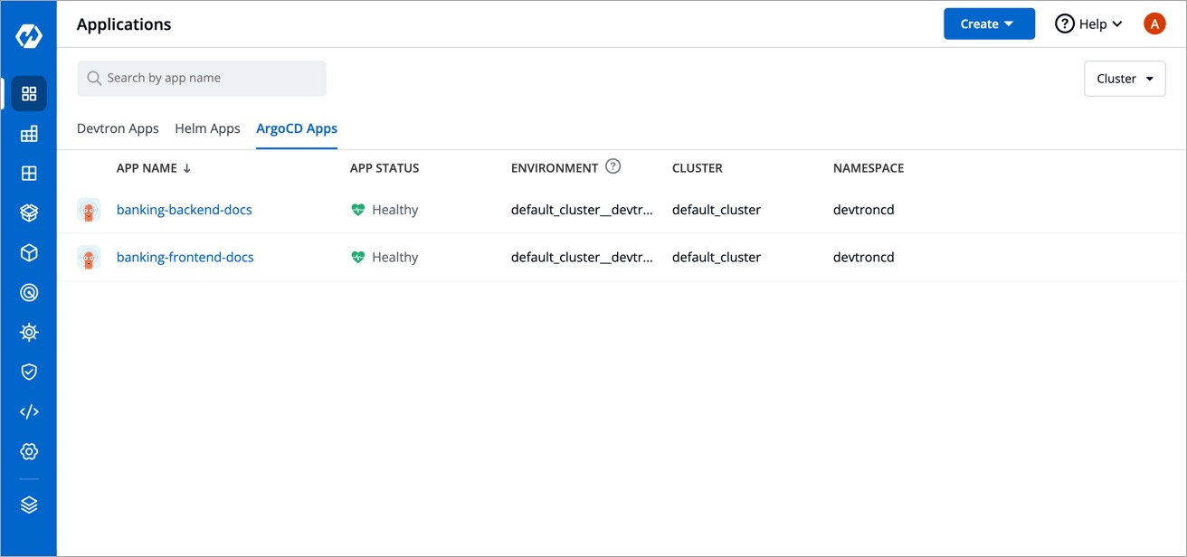 Figure 2: ArgoCD App List