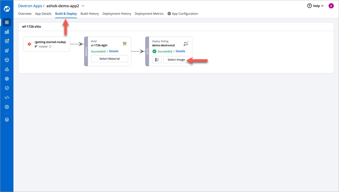 Figure 8: Build & Deploy Page