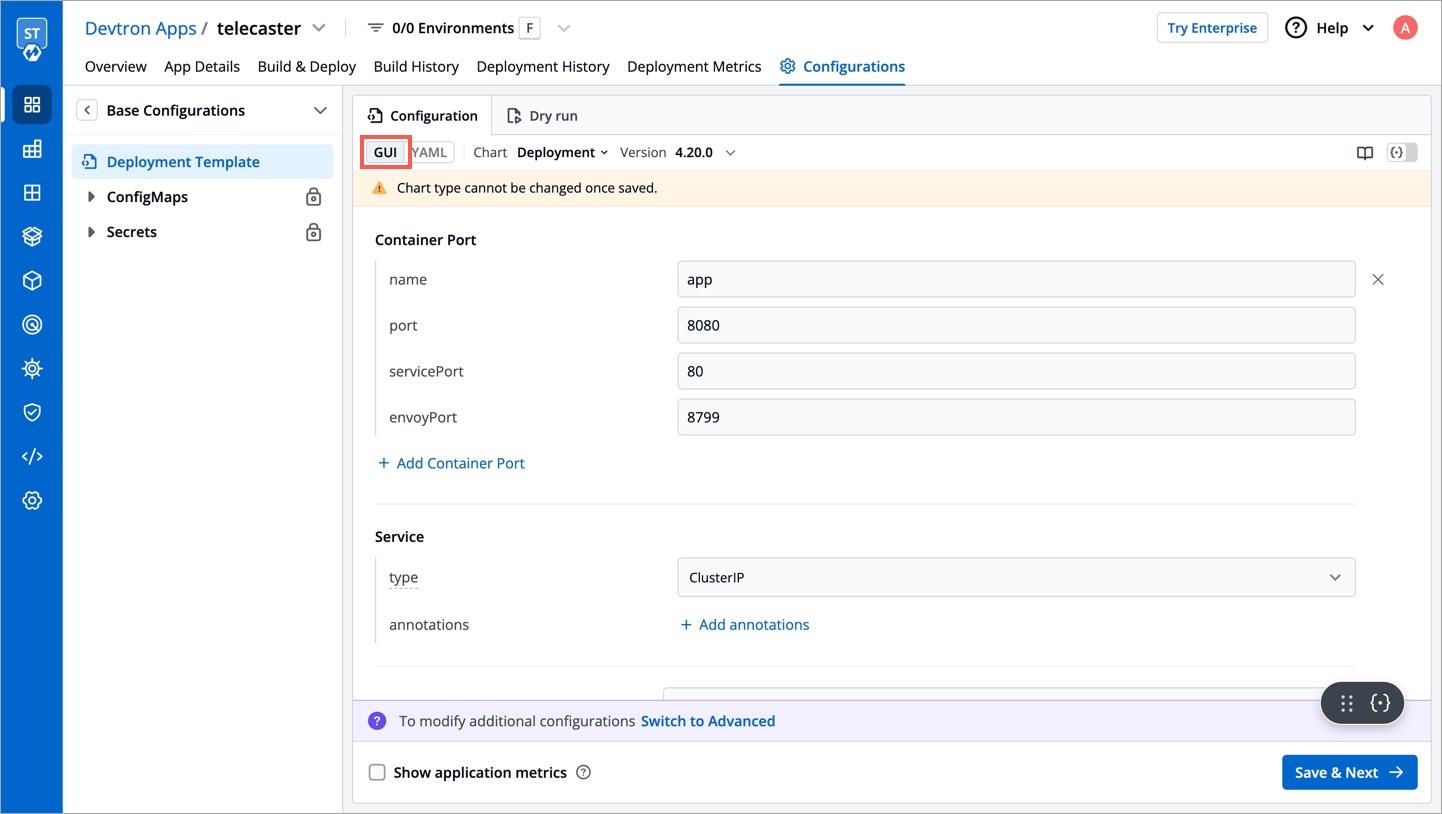 Figure 7: GUI Option