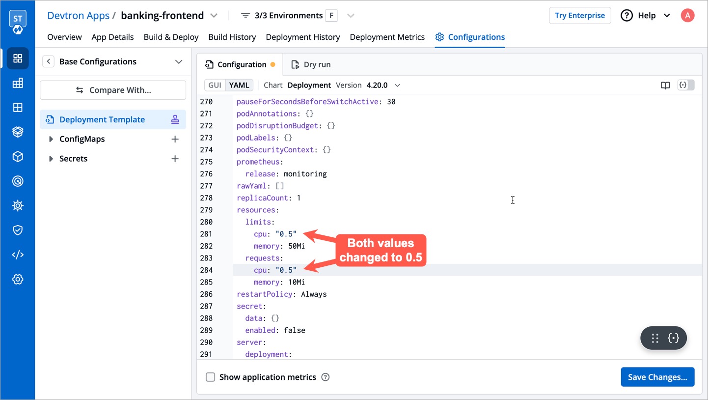 Figure 15: Changing Values