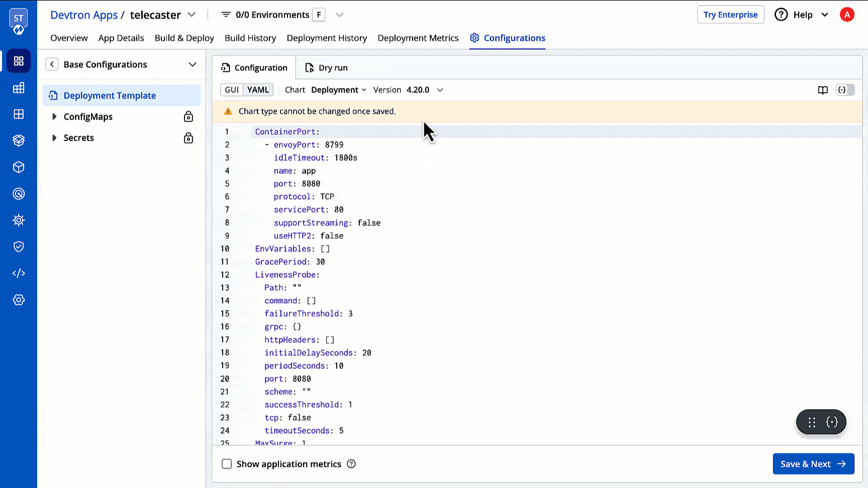 Deployment Charts by Devtron