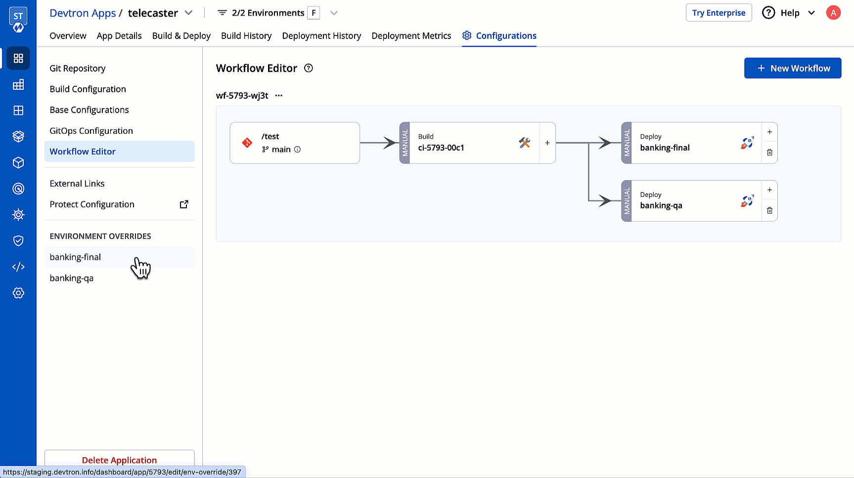 Figure 4: Configuration Options