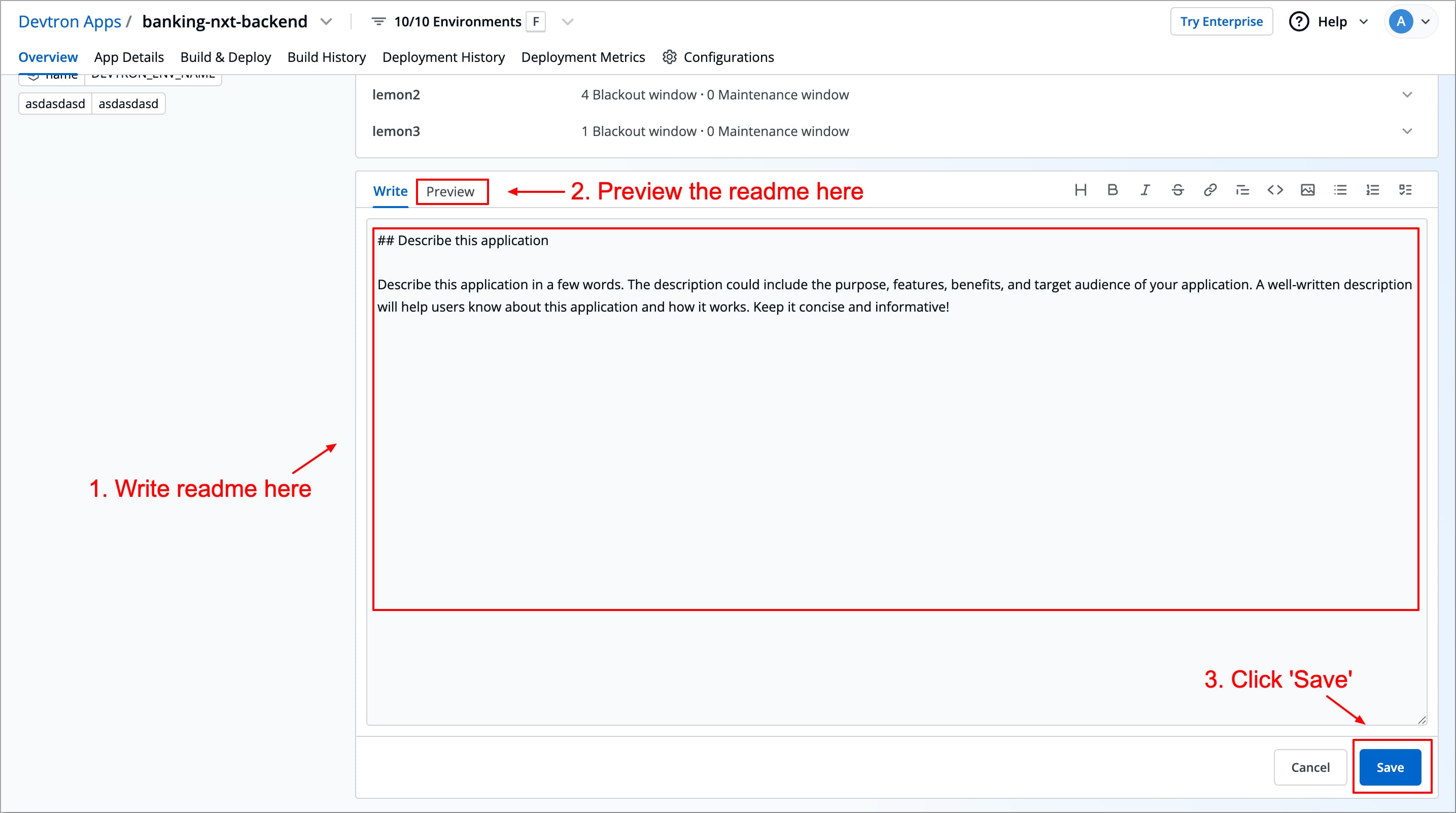 Figure 4: Editing Readme