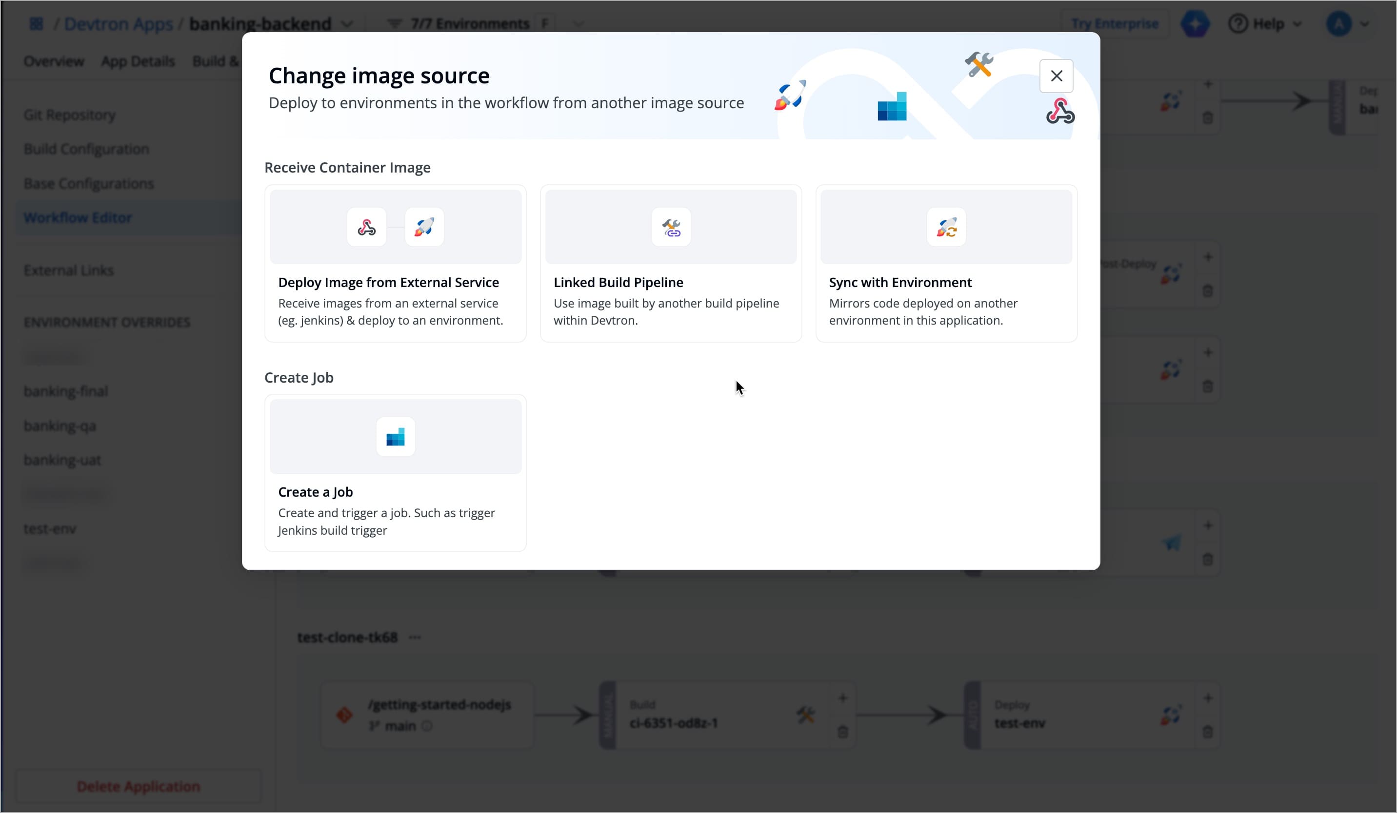 Figure 70b: Selecting Workflow Template