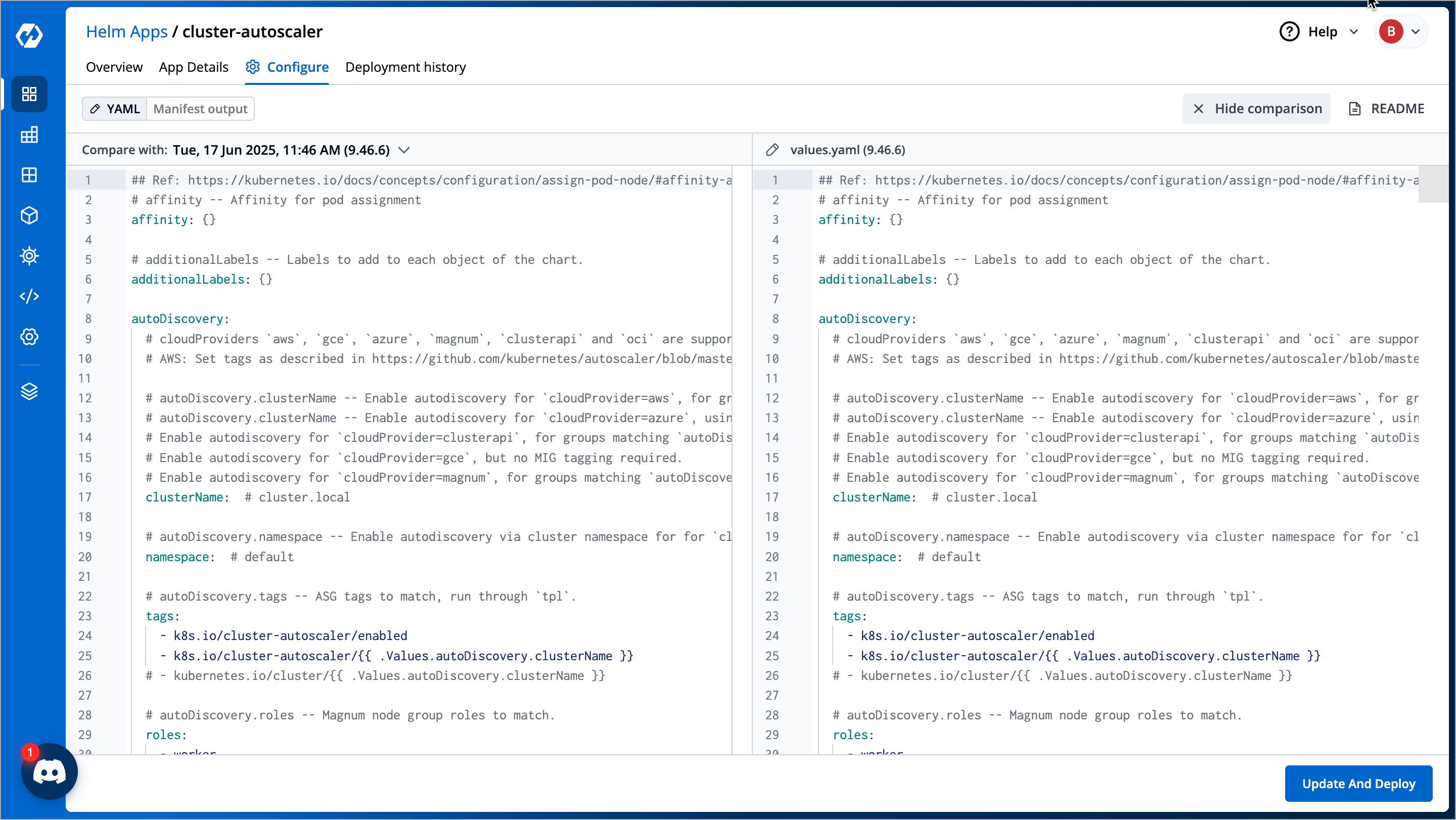 Figure 6: Compare Values