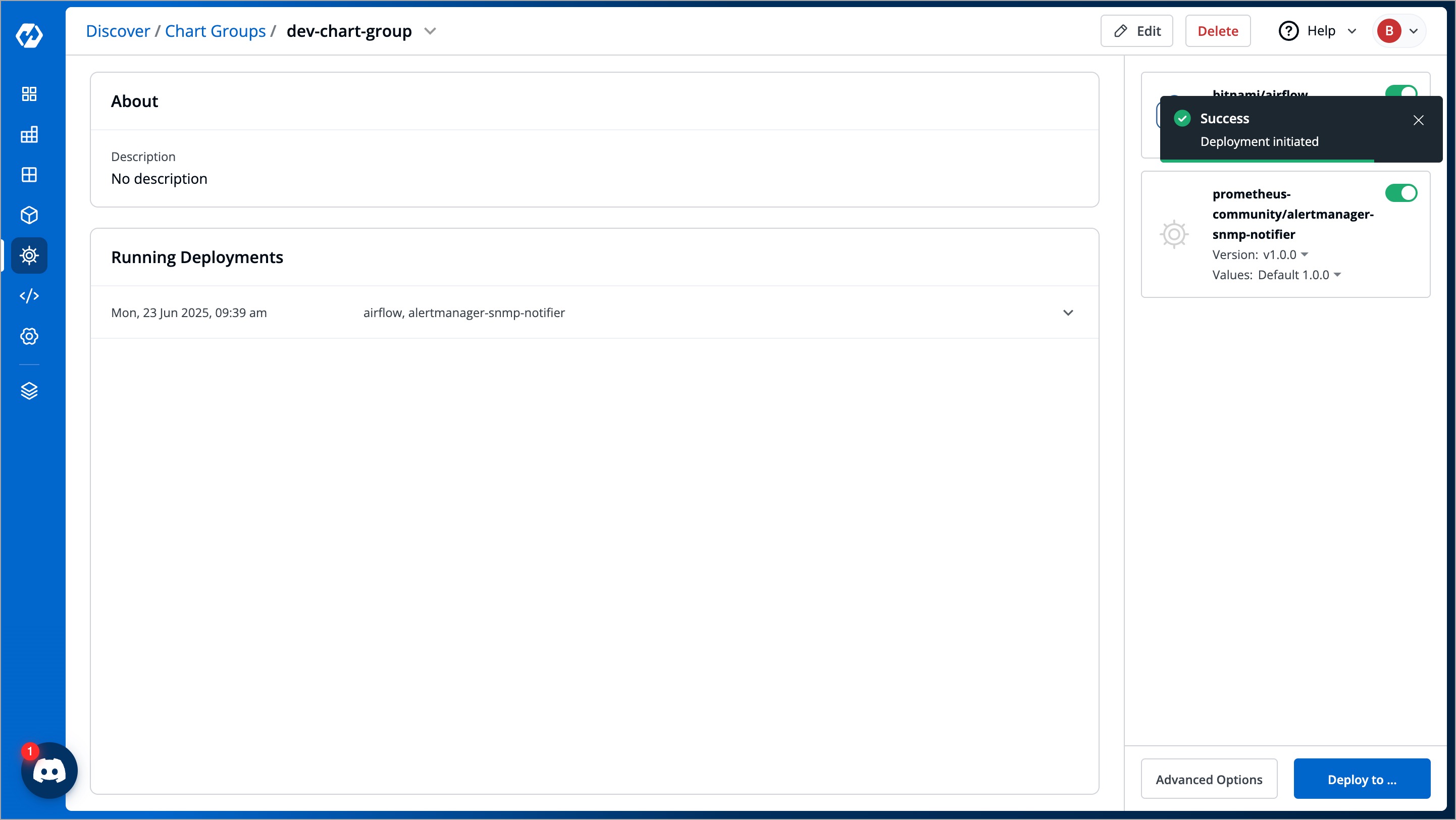 Figure 5: Deployment Initiated