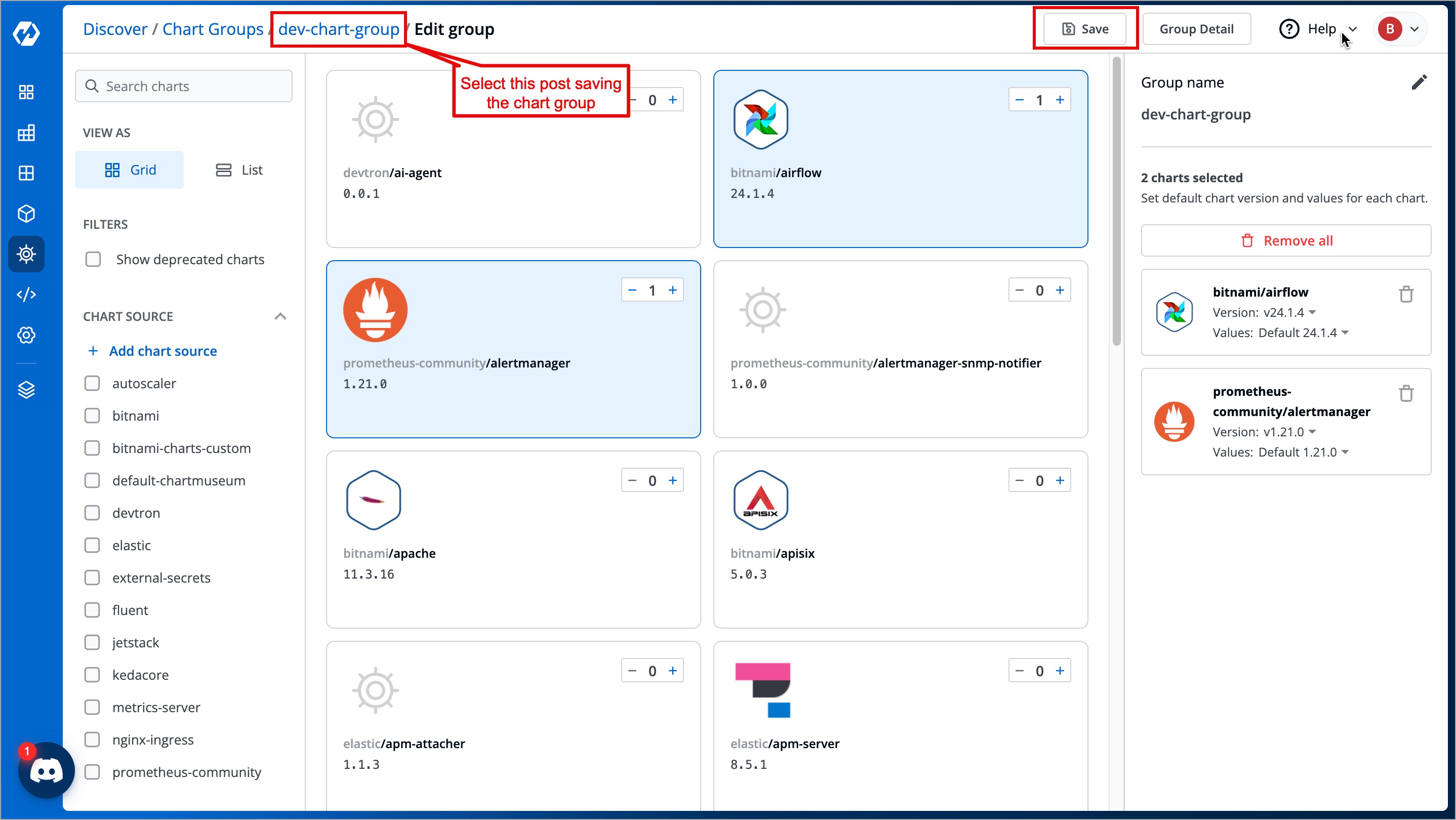 Figure 2: Edit Group