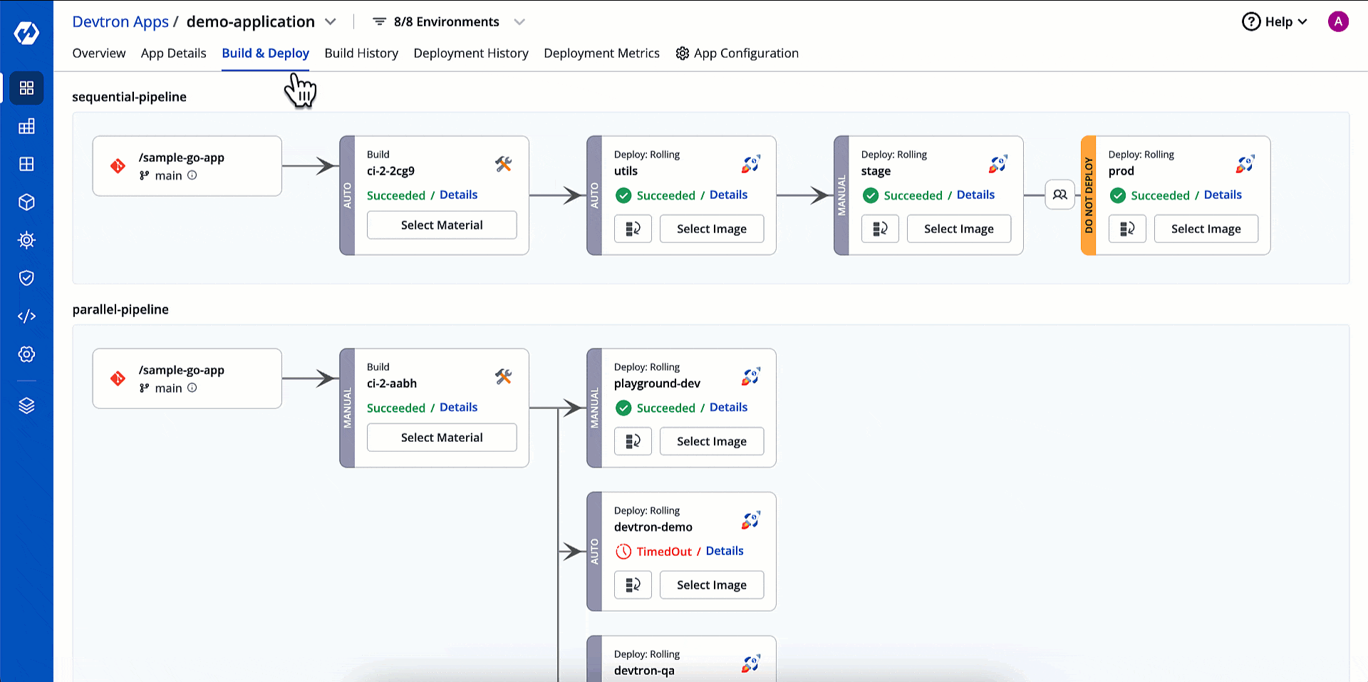 Figure 3: Adding Labels and Comments - 'Build History' Page