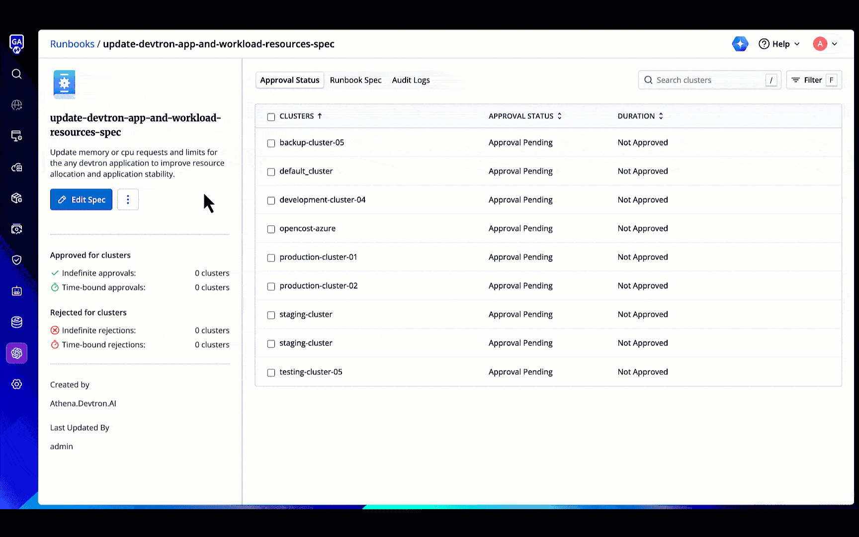 Figure 4: Approve or Reject Runbook