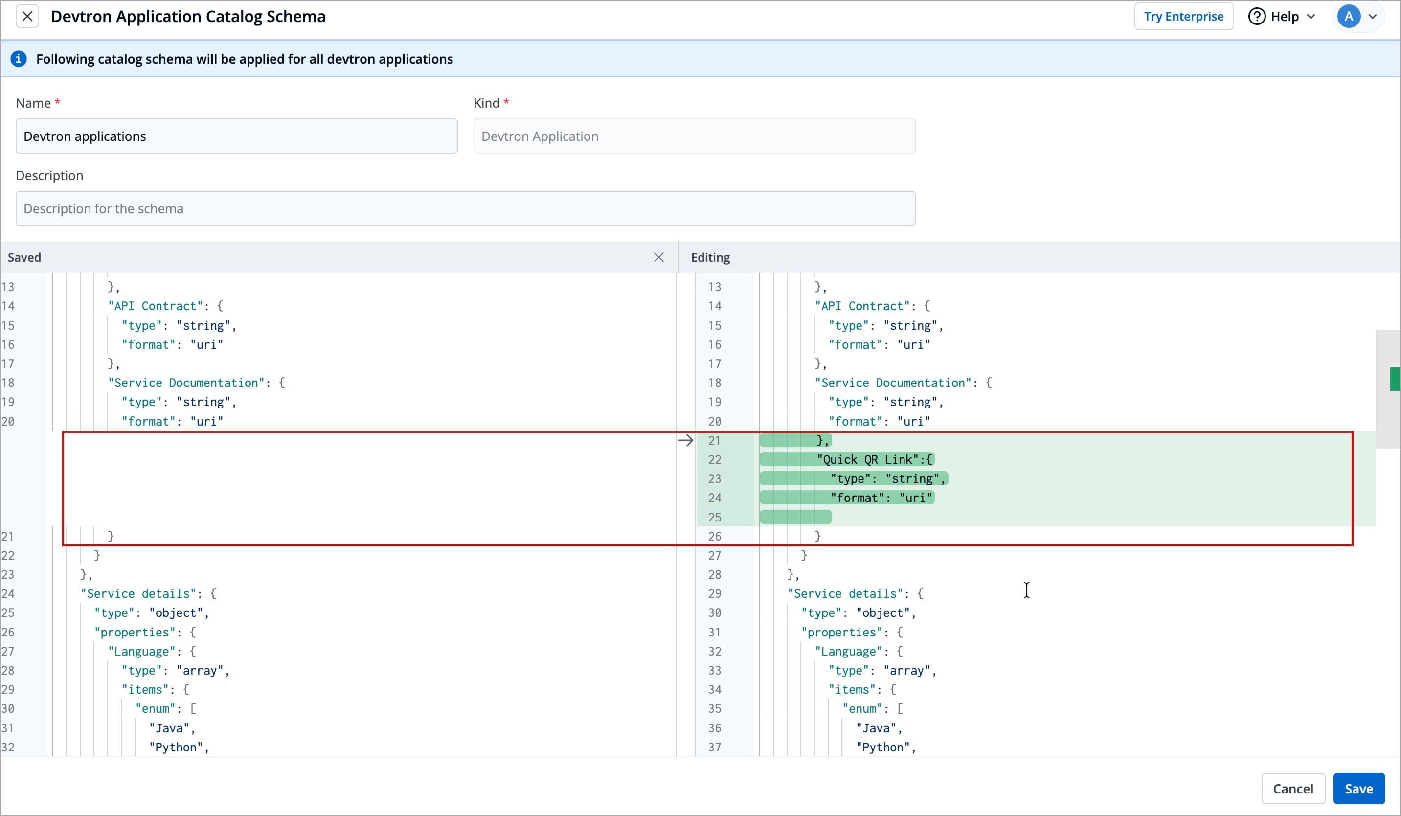Figure 5b: Change Diff