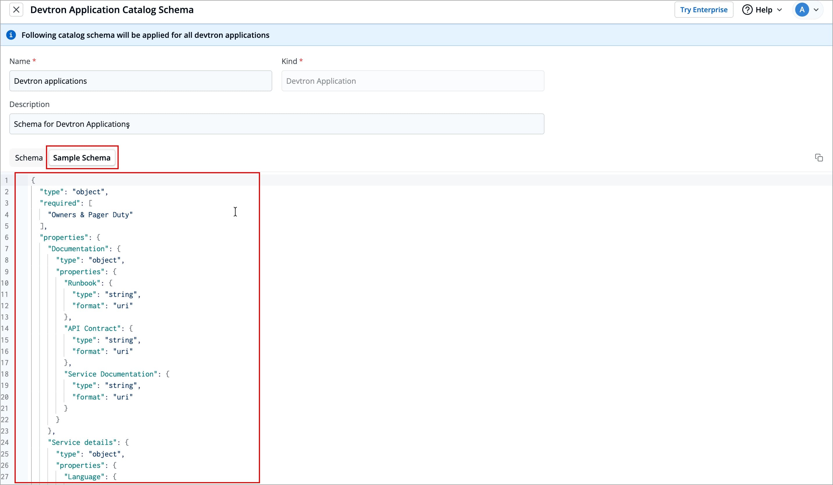 Figure 4a: Using Sample Schema