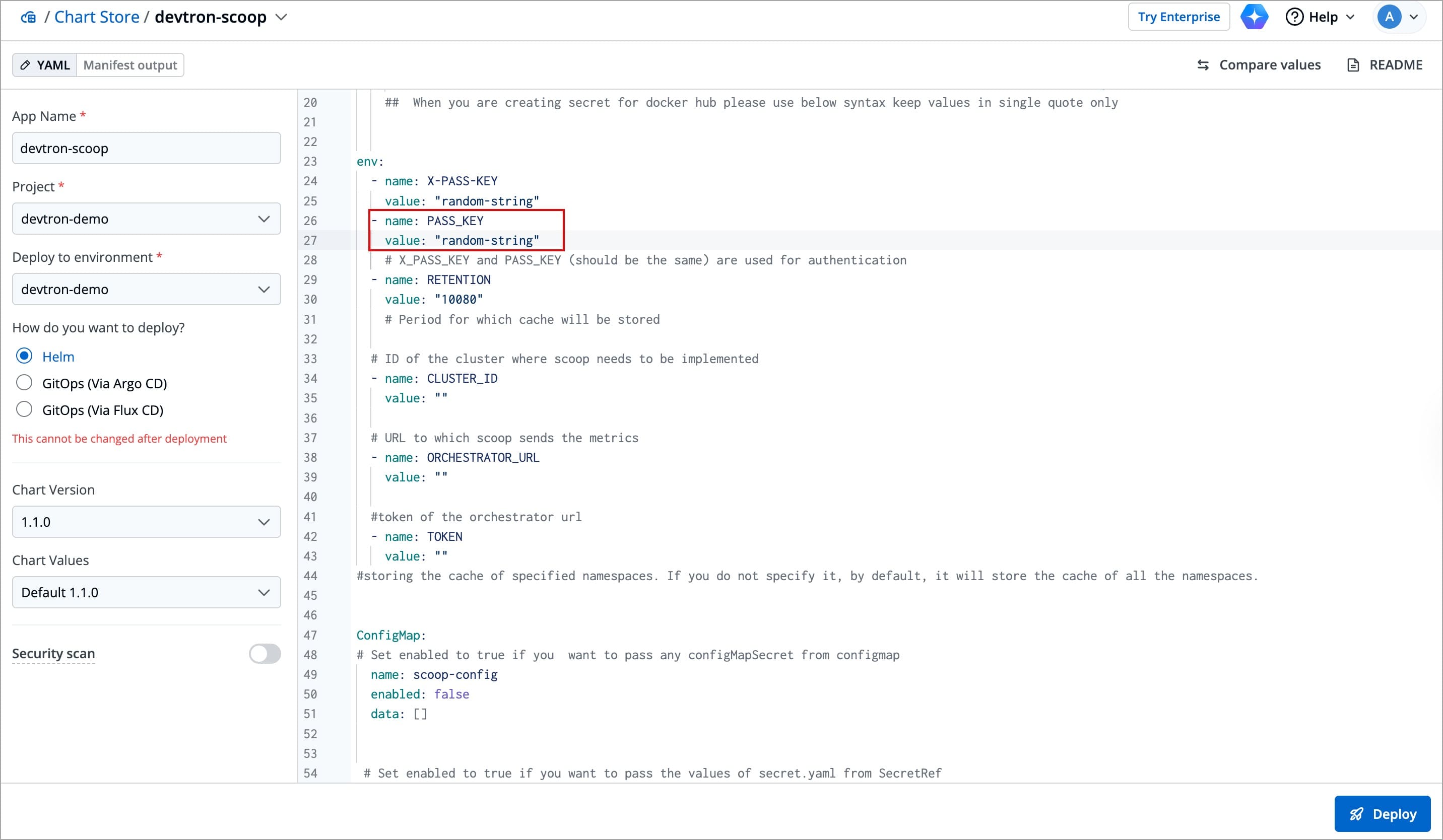 Figure 4: Noting 'PASS_KEY' Value