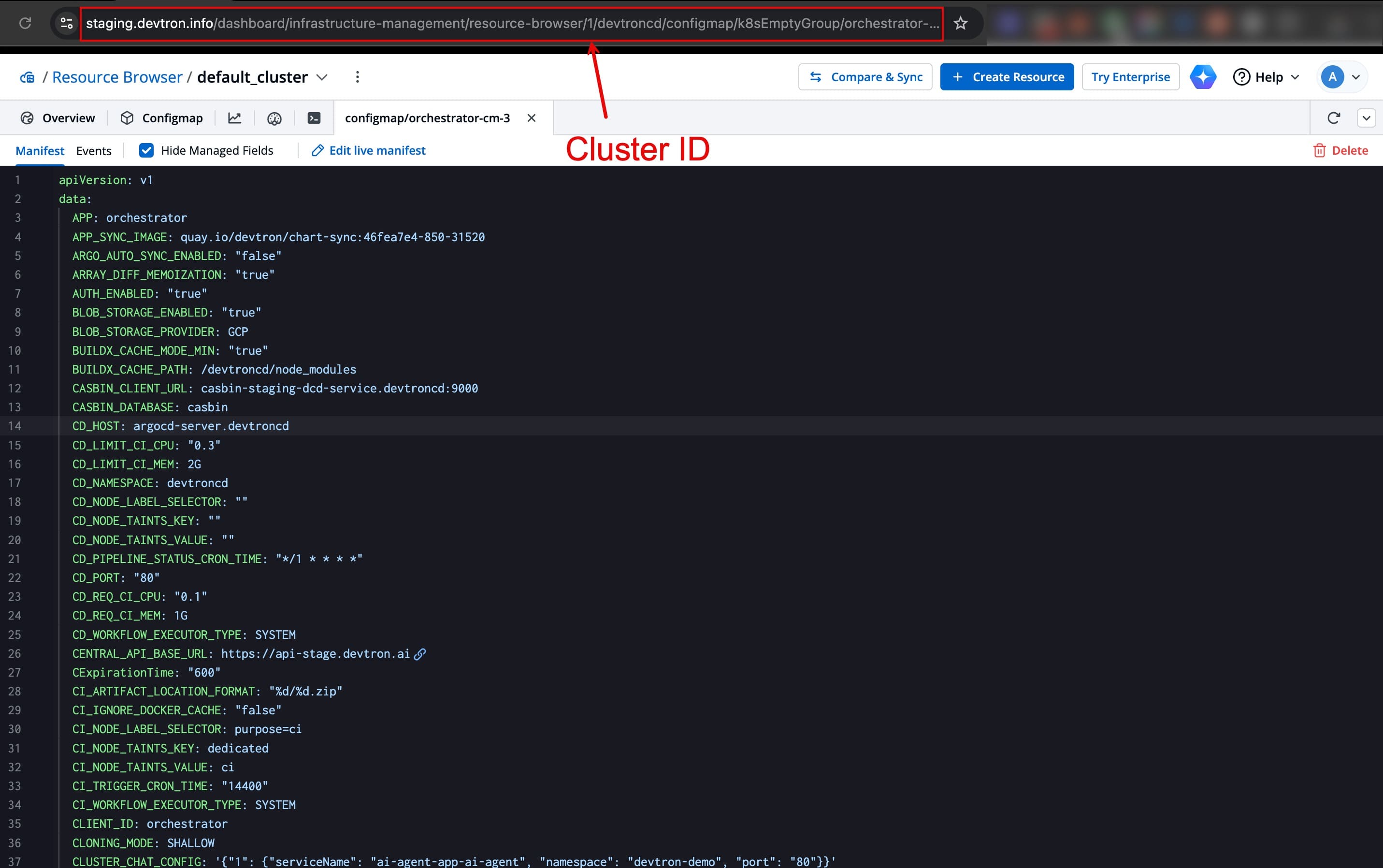 Figure 7: Fetching Cluster ID