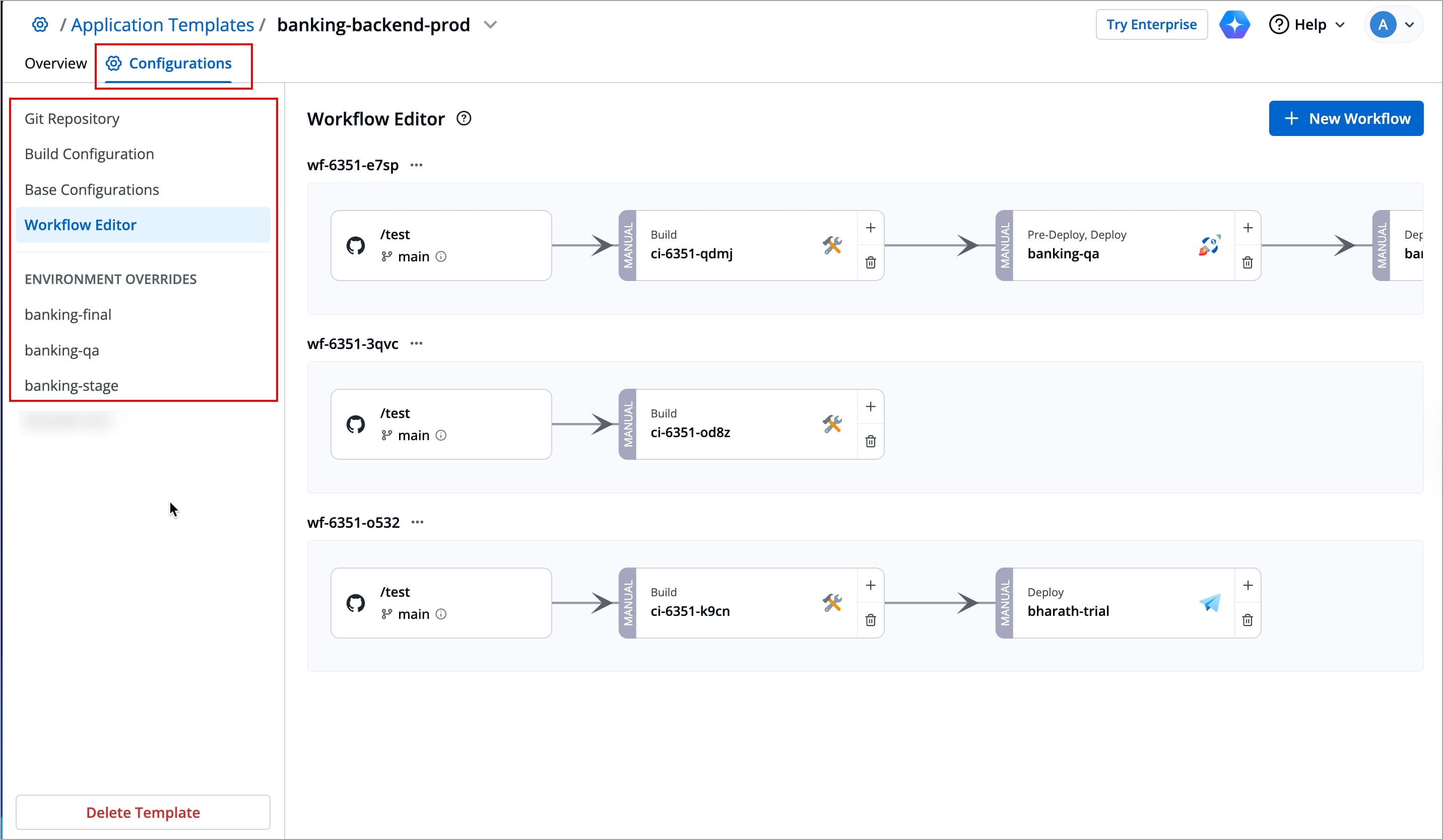 Figure 4: Customizing Application Template