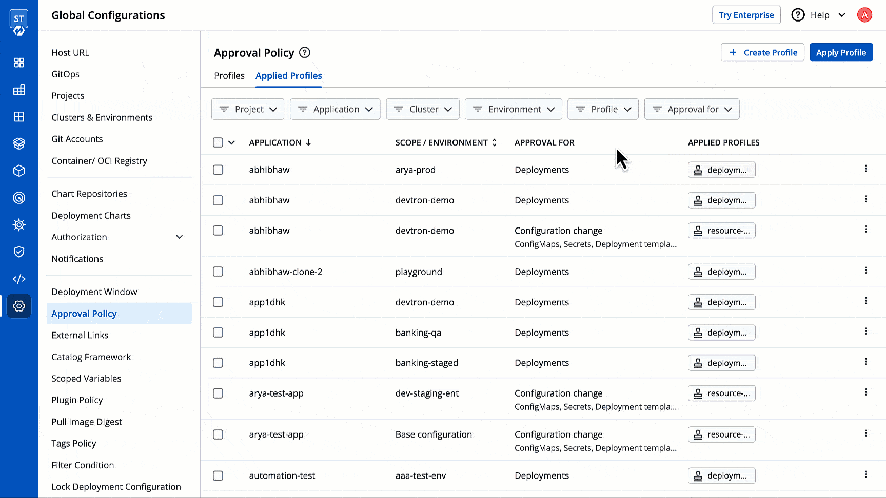Figure 15: Applying More Policy in Bulk