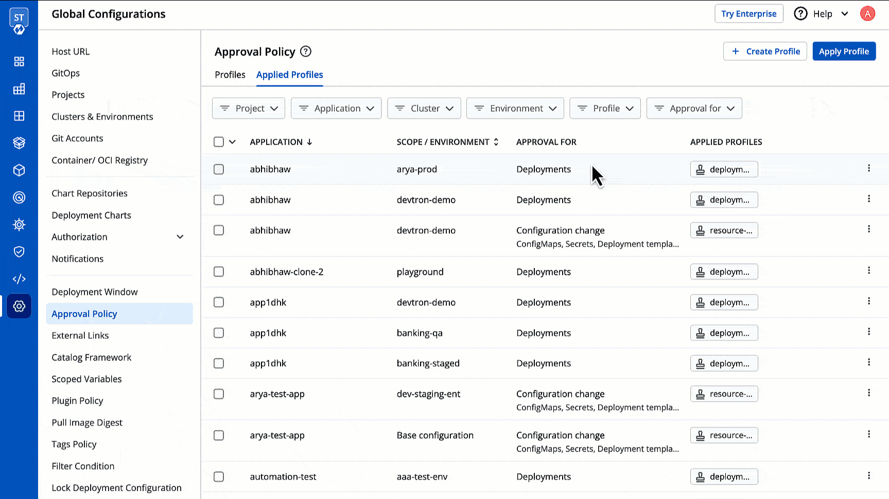 Figure 14: Applying More Policy