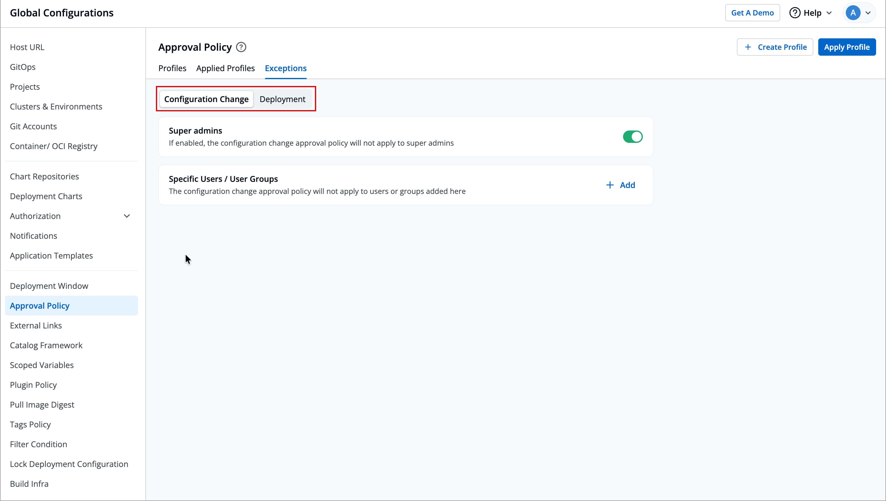 Figure 18: Selecting Scope