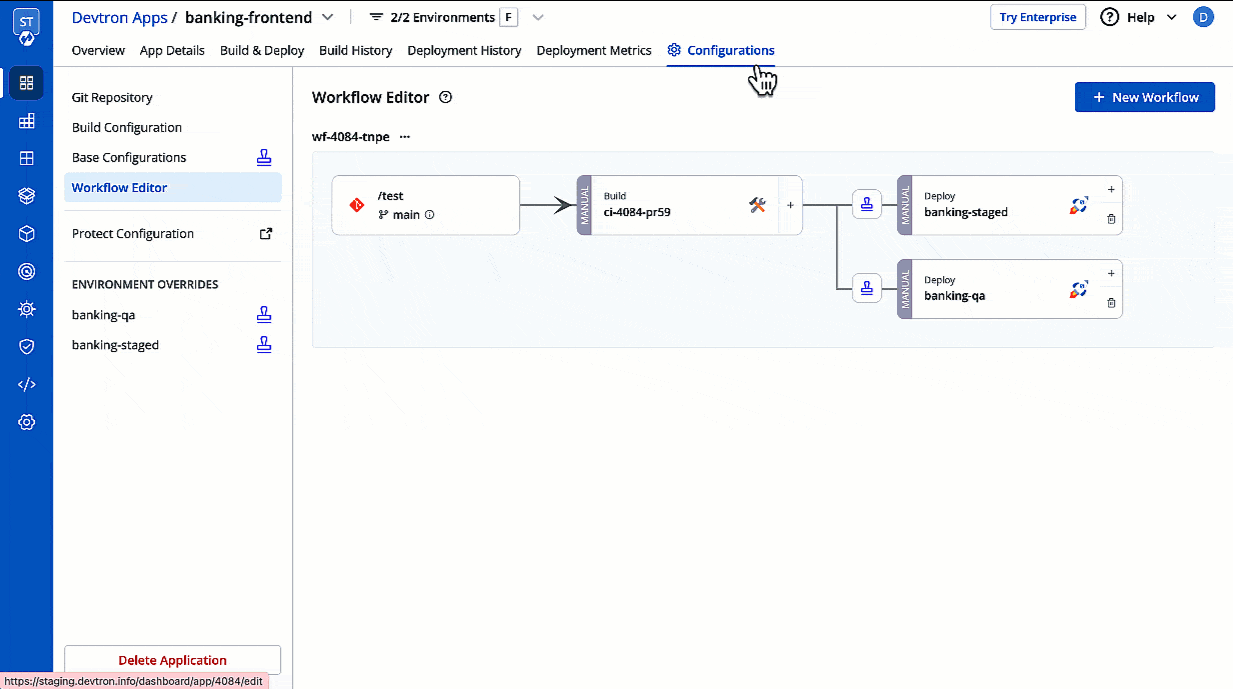 Figure 36: User with 'Configuration Approver' permissions granting approval