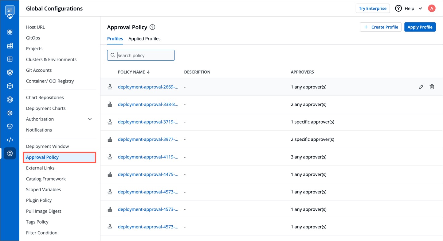 Figure 2: Approval Policy
