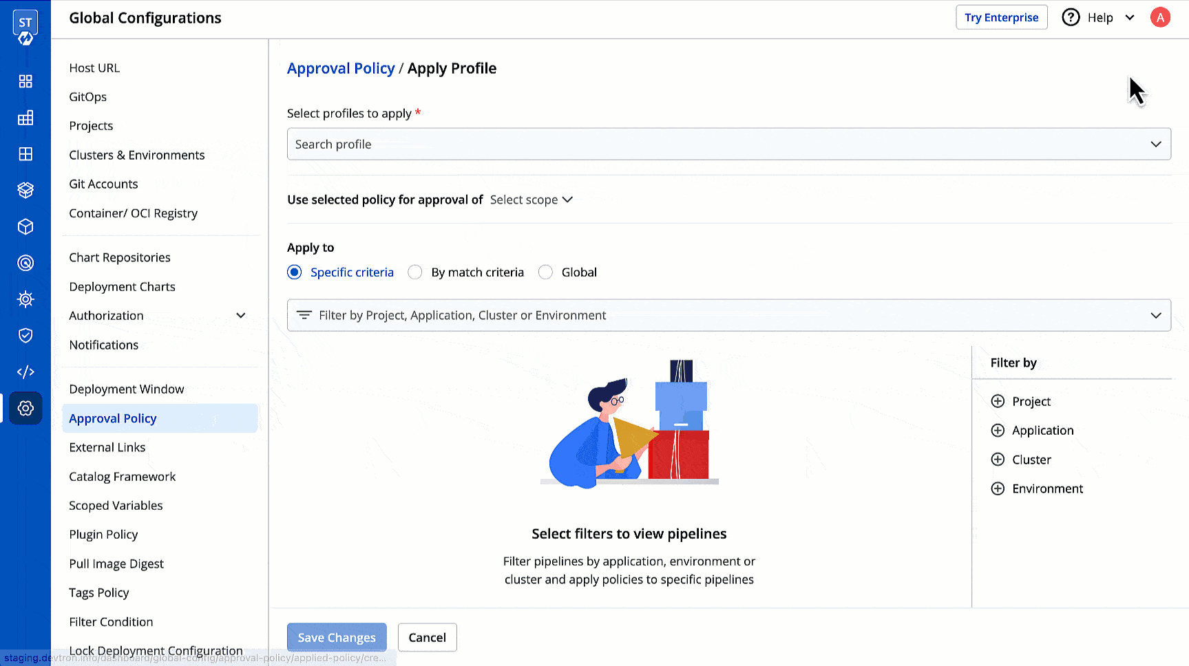 Figure 9: Selecting Profiles