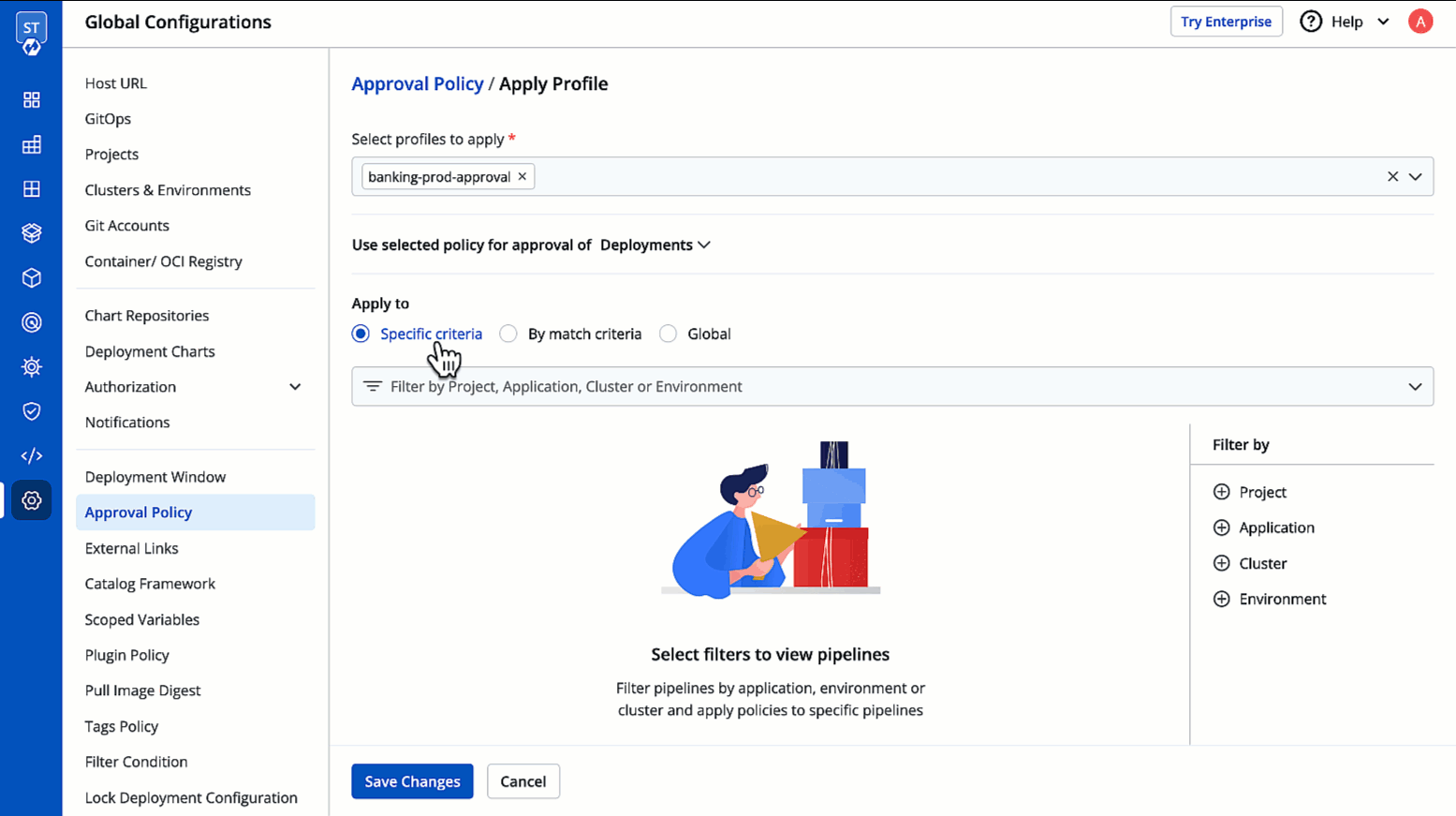 Figure 11a: Specific Criteria for 'Deployment' Approval