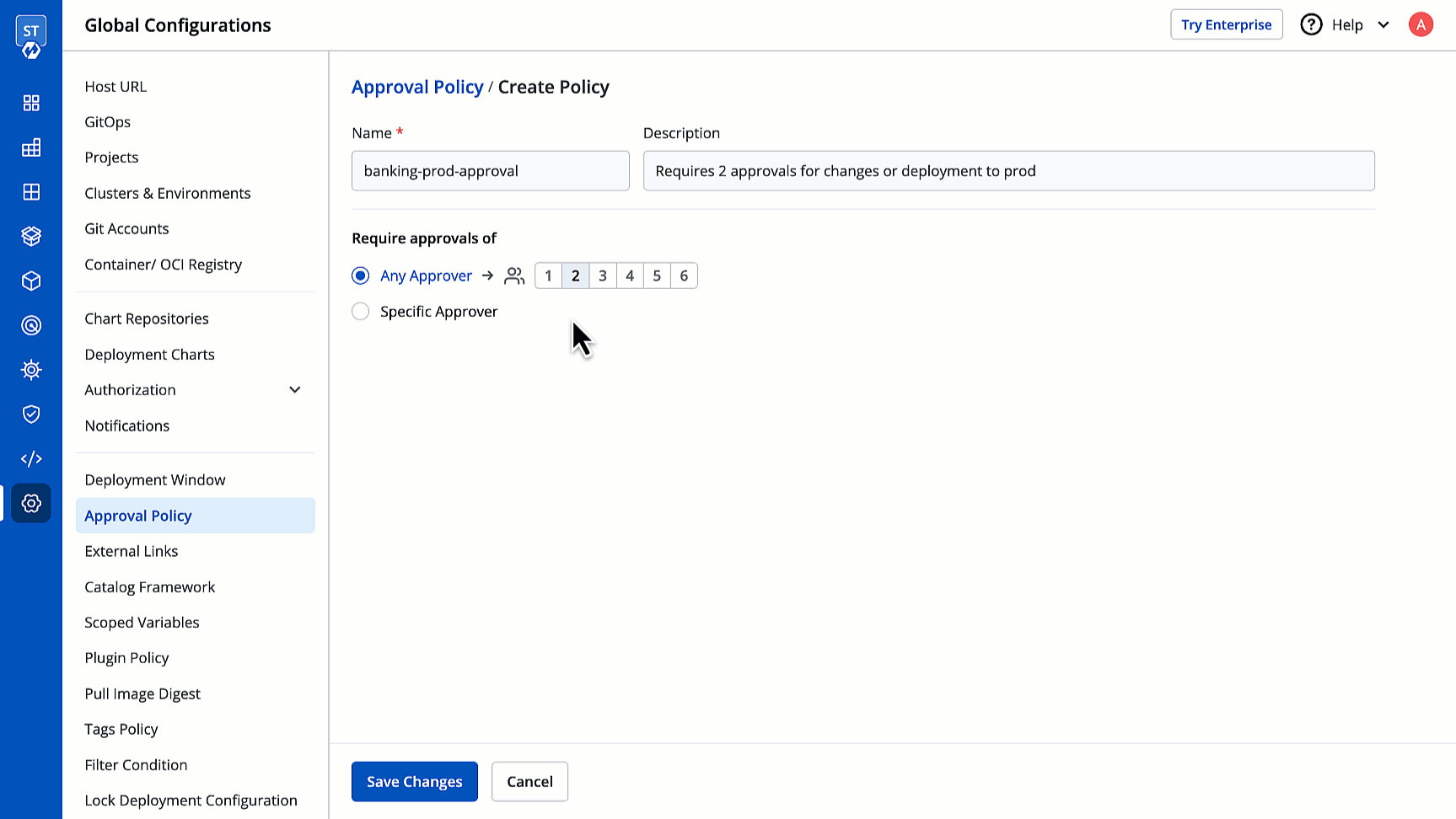 Figure 6: Allowing Approvers from a User Group