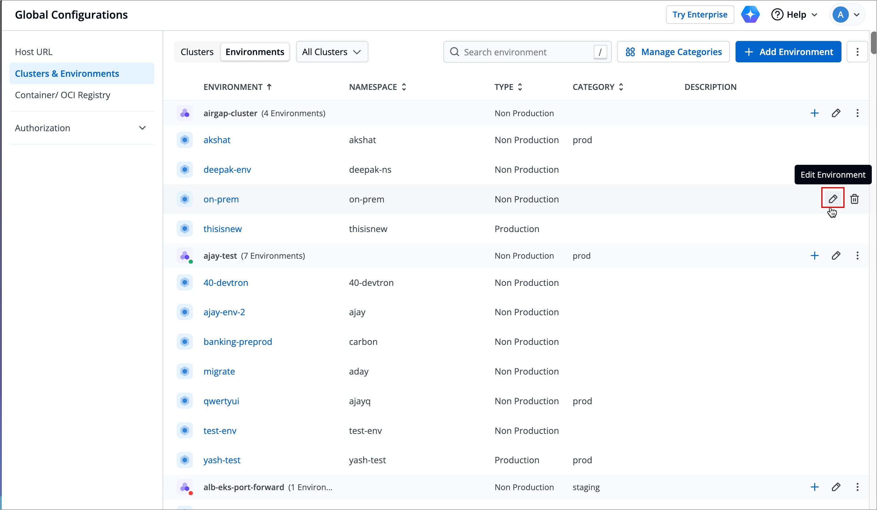Figure 29: Editing Environment in the Cluster