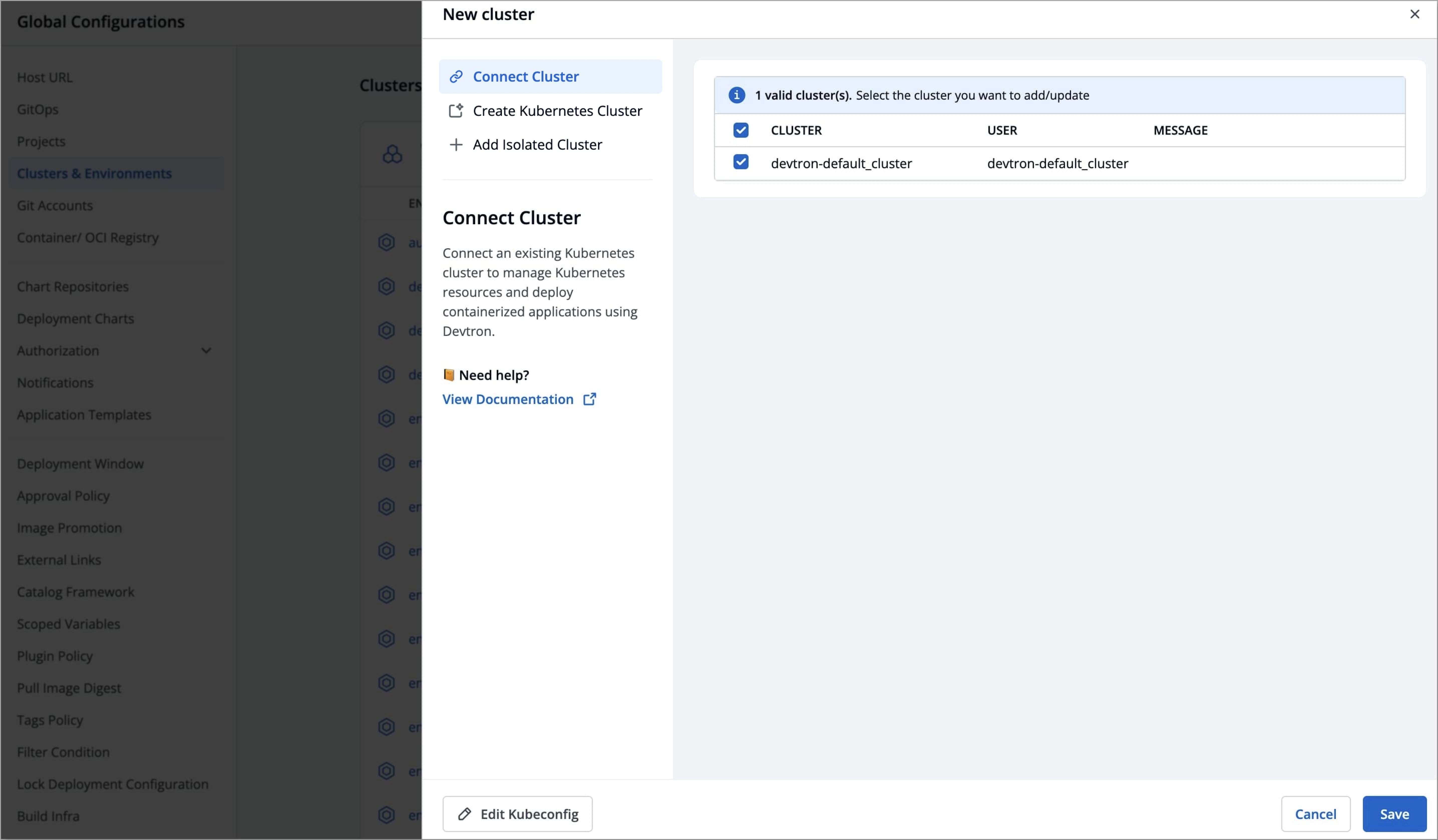 Figure 7: Clicking Save