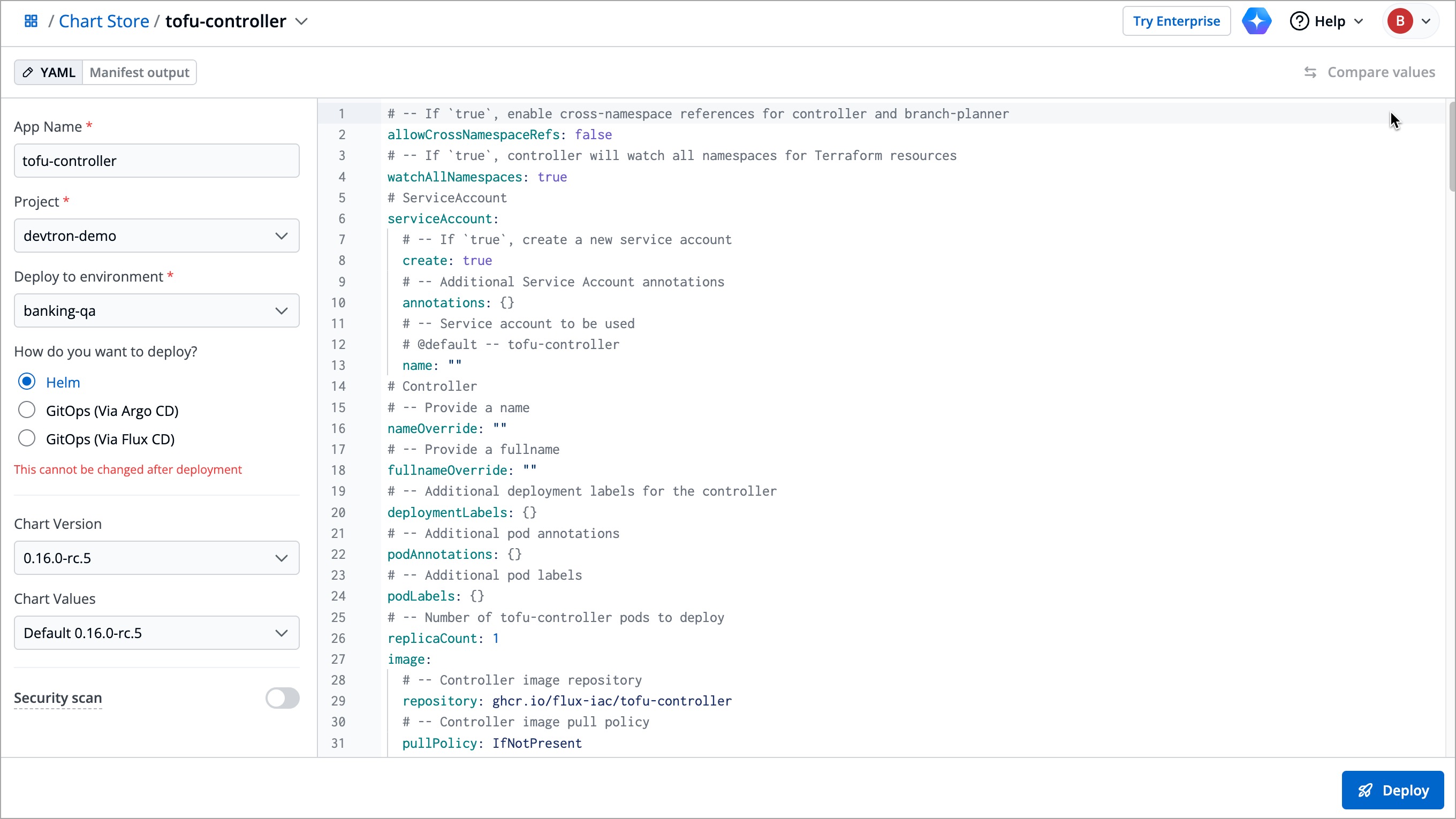 Figure 17: Tofu Controller Chart