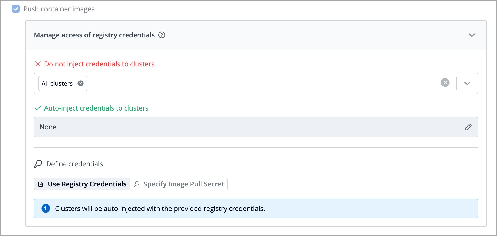 Figure 7: Define Credentials