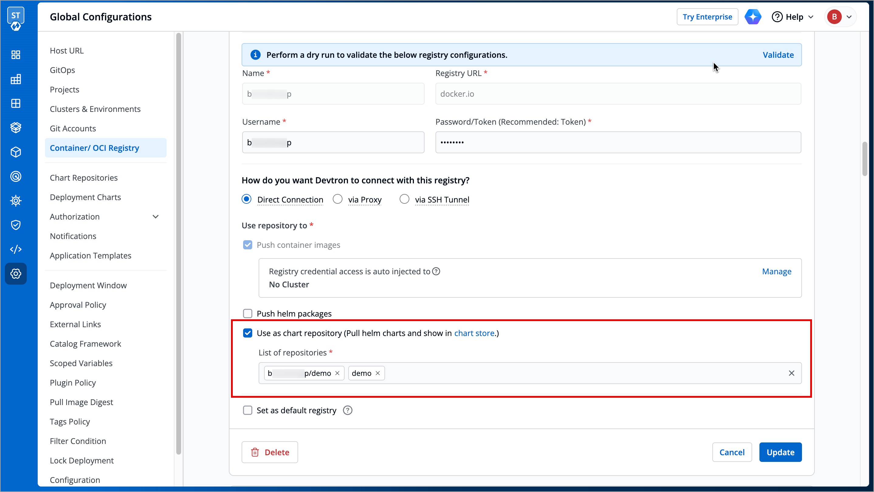 Figure 5: Adding Chart Repositories