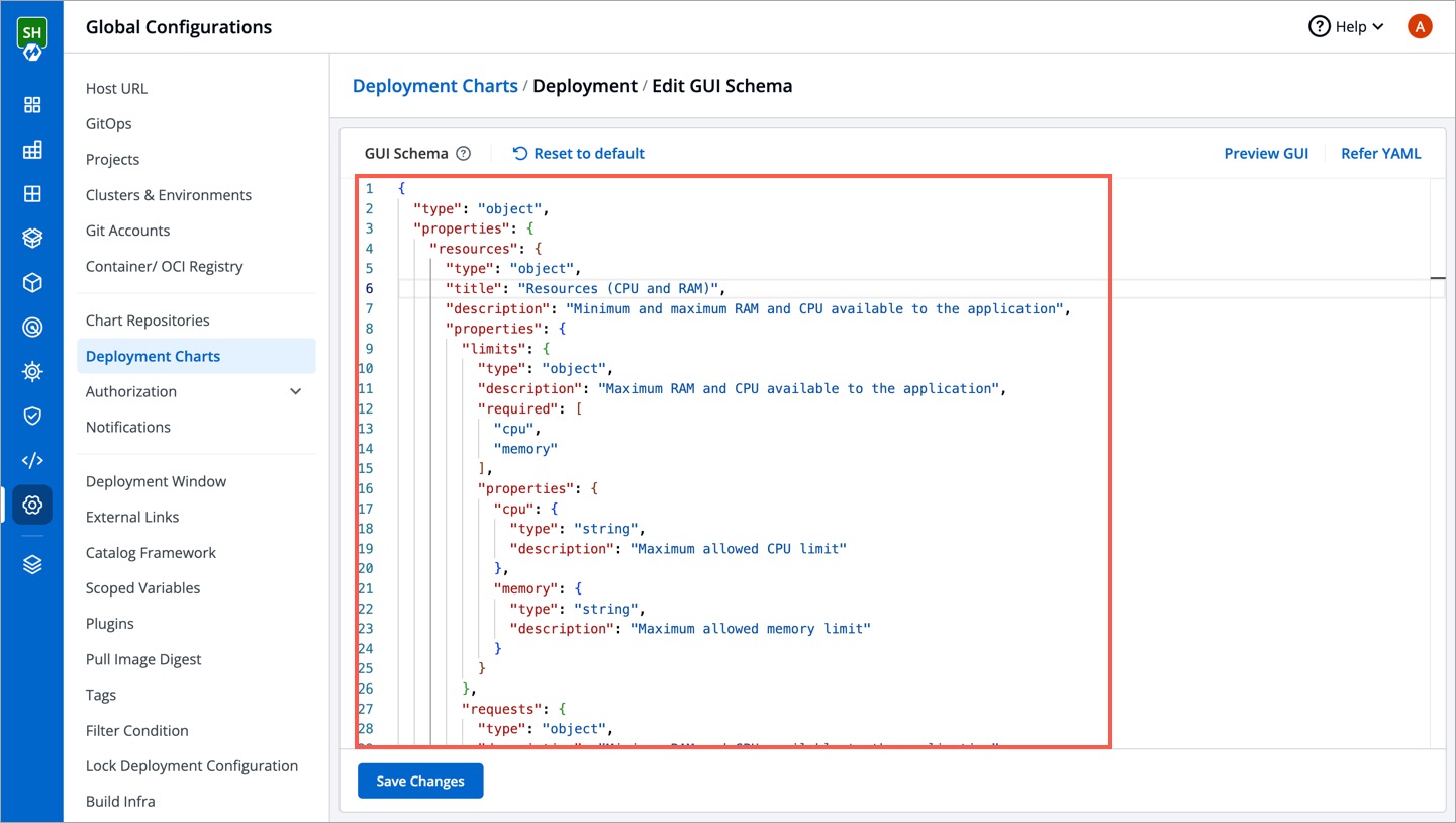 Figure 12: Editable Schema