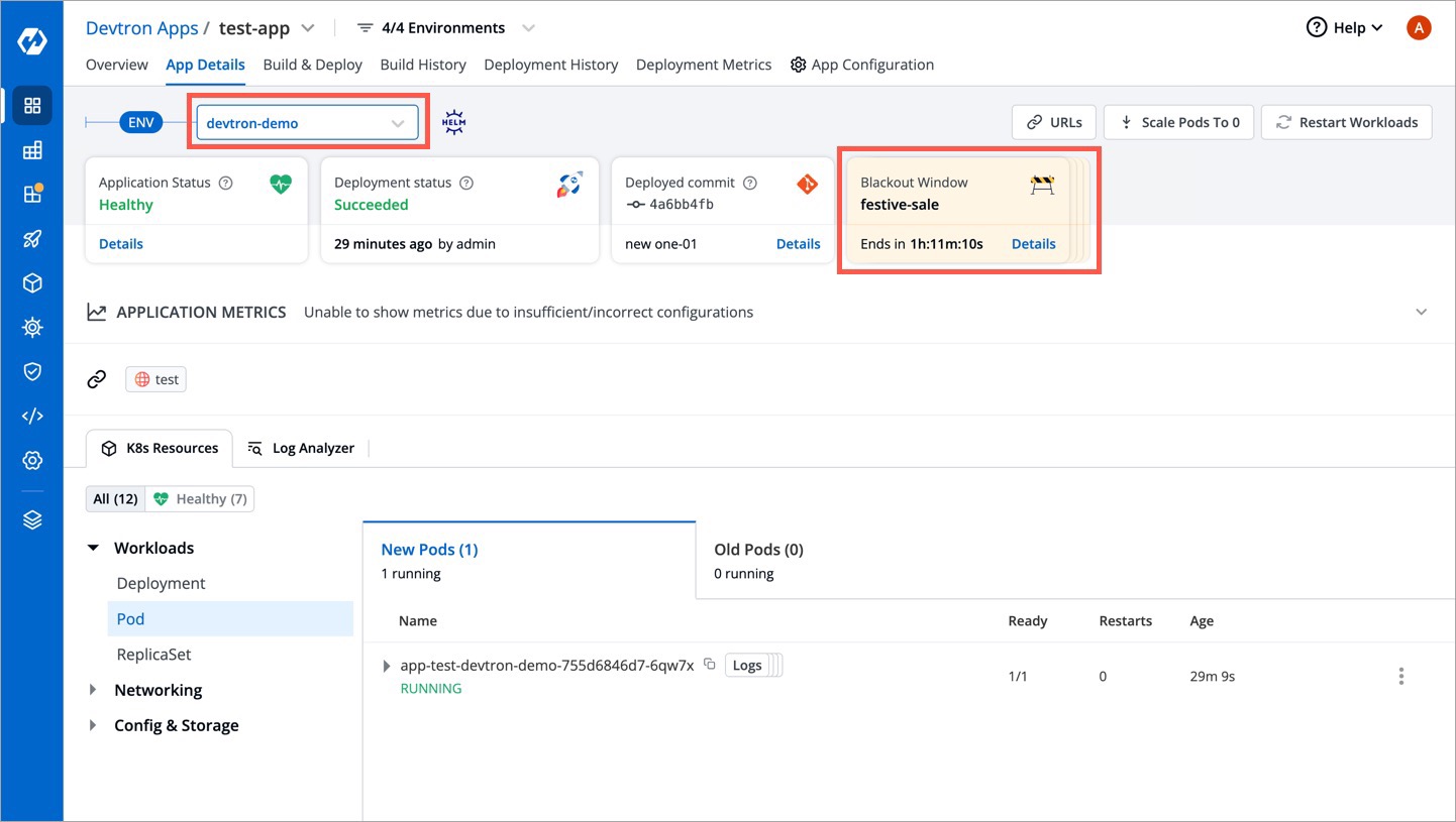 Figure 22: App Details Page - Deployment Window