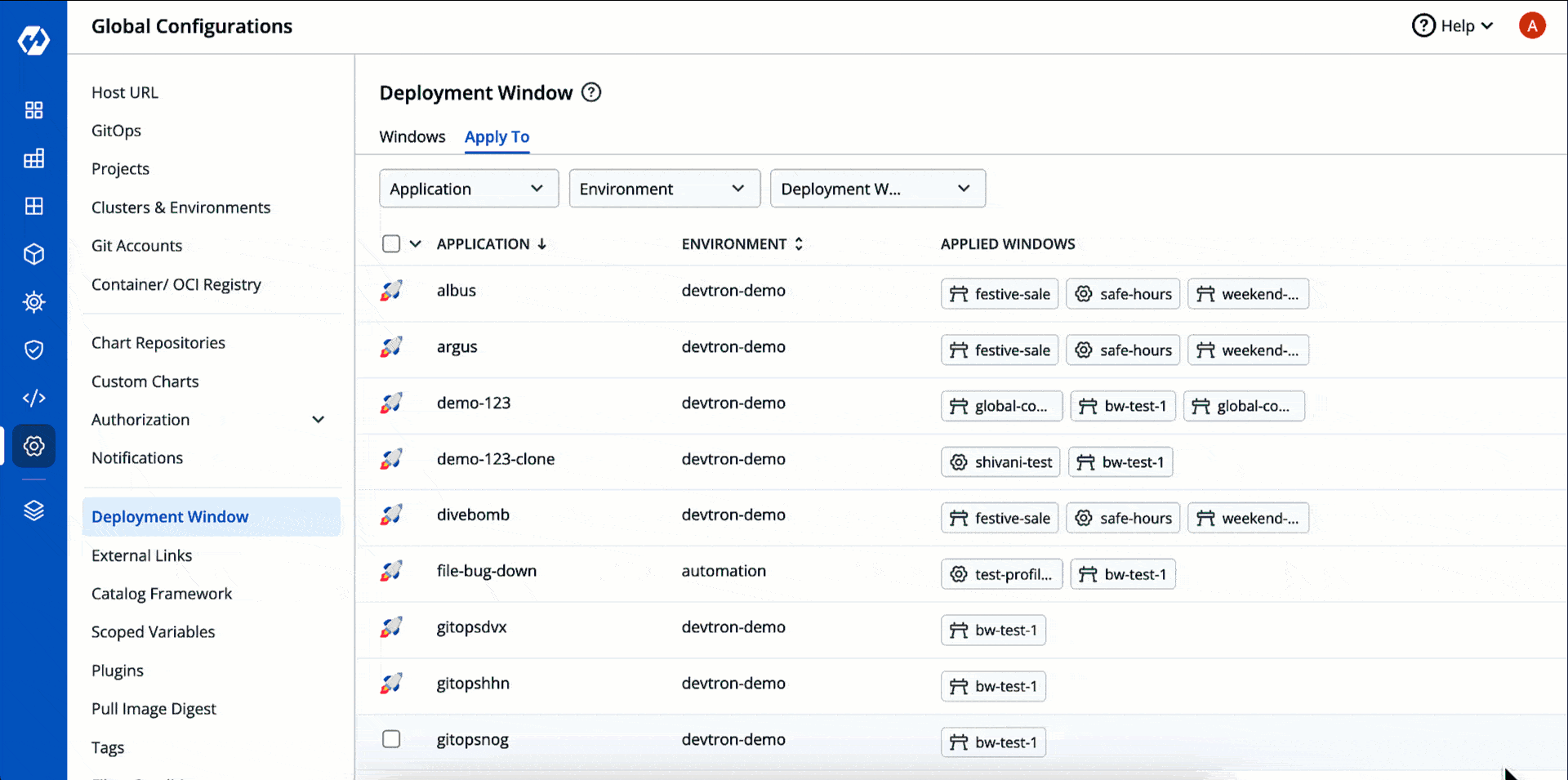 Figure 20b: Removing Windows from Multiple Deployment Pipeline