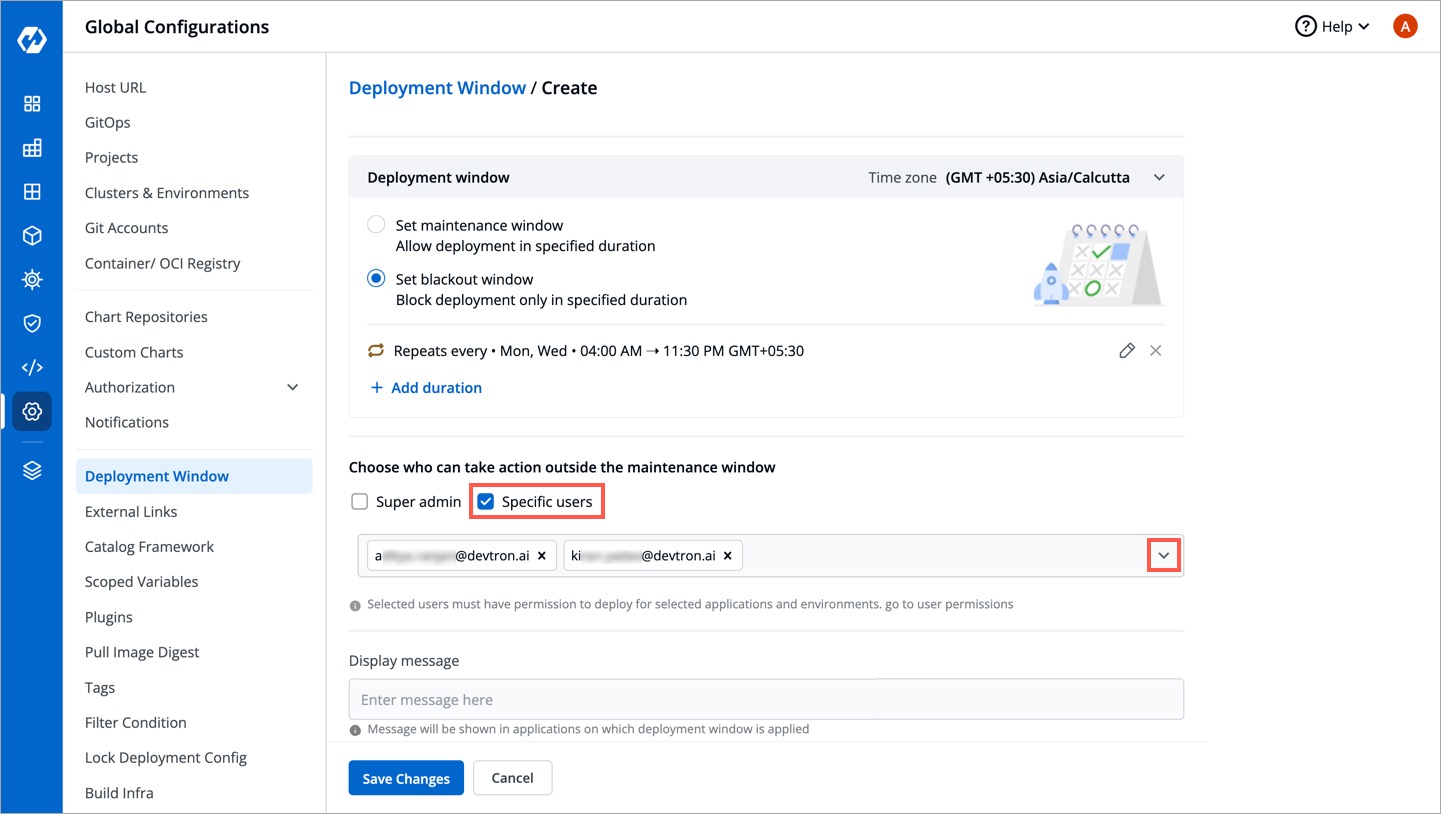 Figure 10: Selecting Unrestricted Users