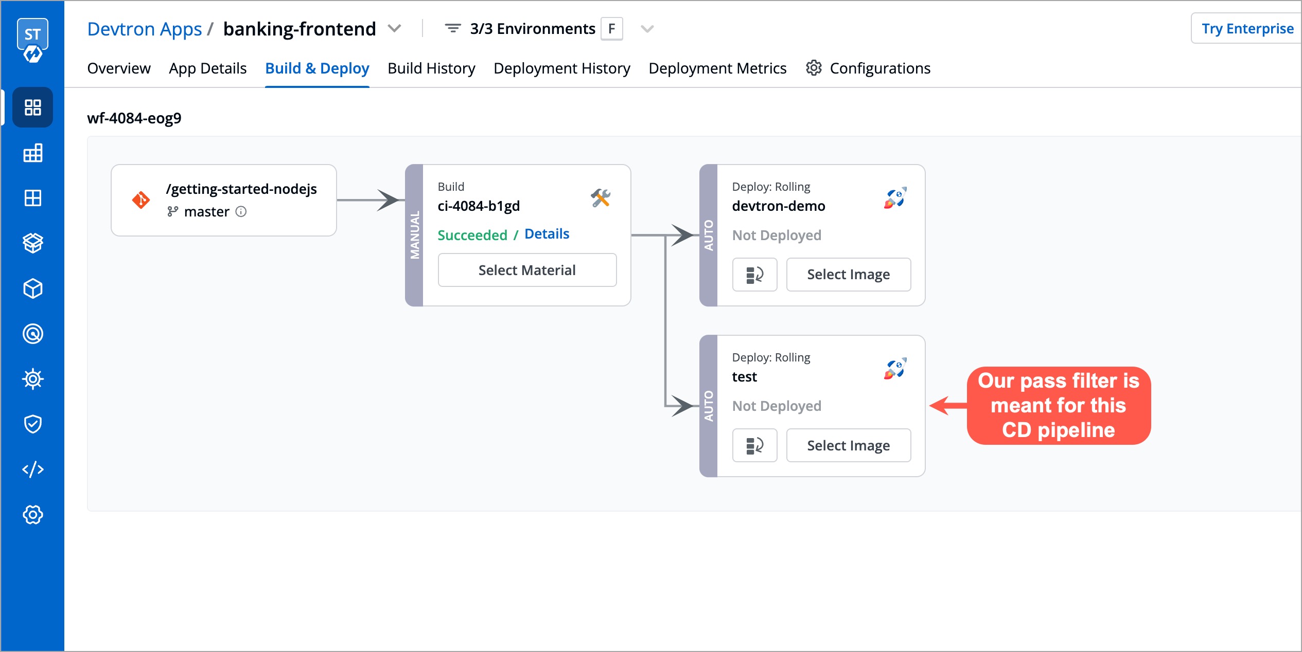 Figure 9: Build & Deploy tab