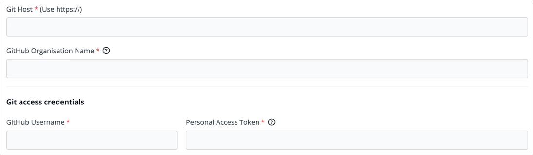 Figure 3: Entering Git Credentials