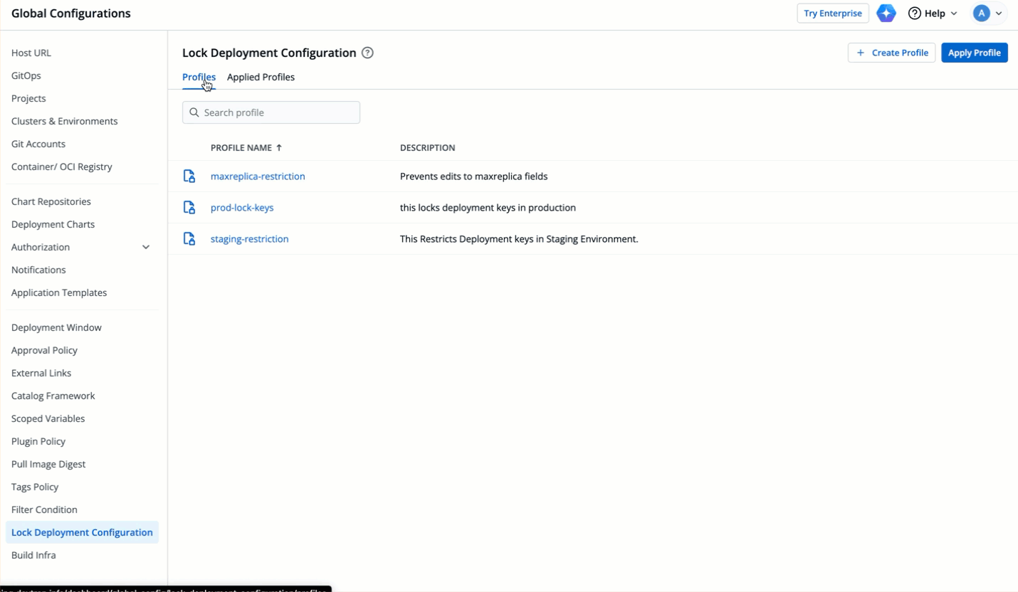 Figure 22: Updating Lock Deployment Configuration File