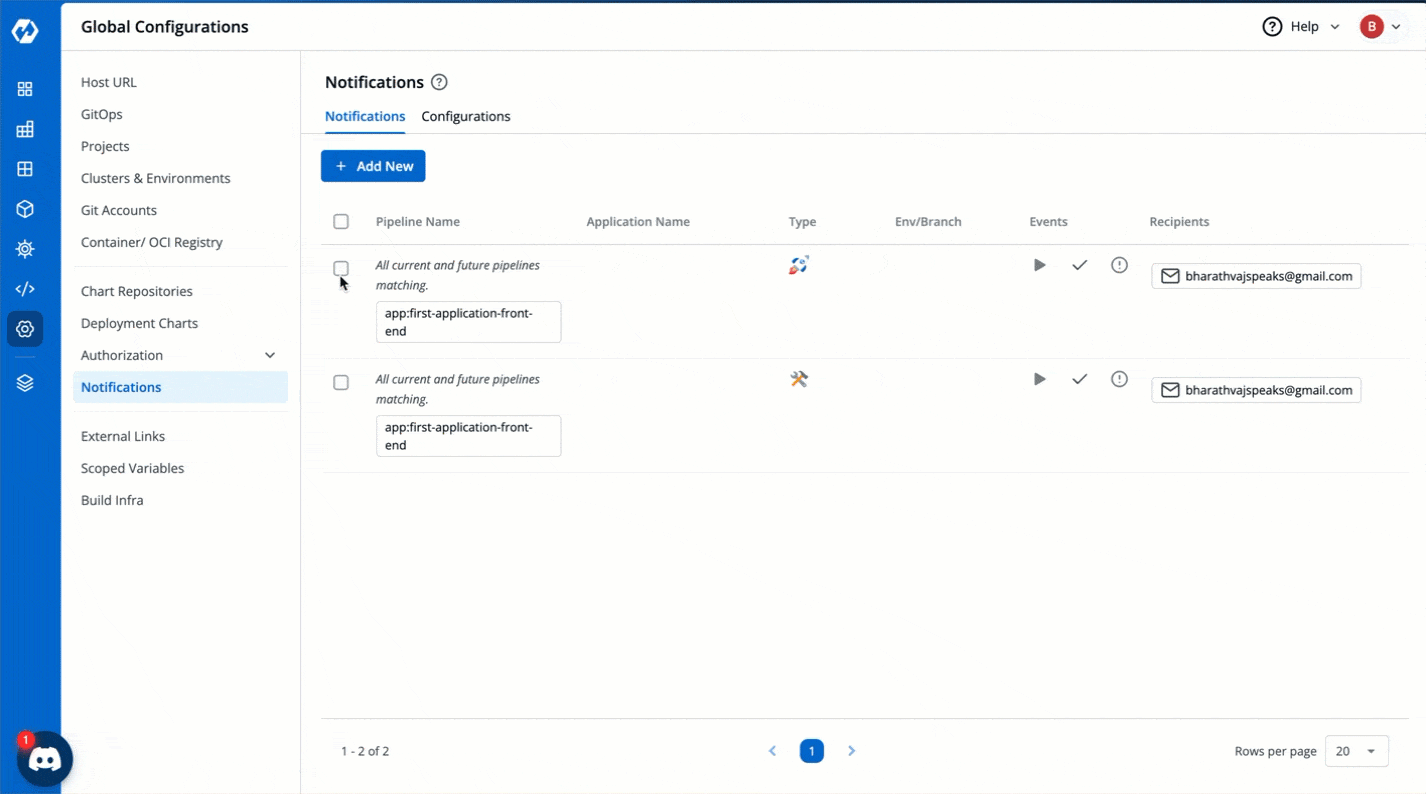 Figure 9: Modify Events