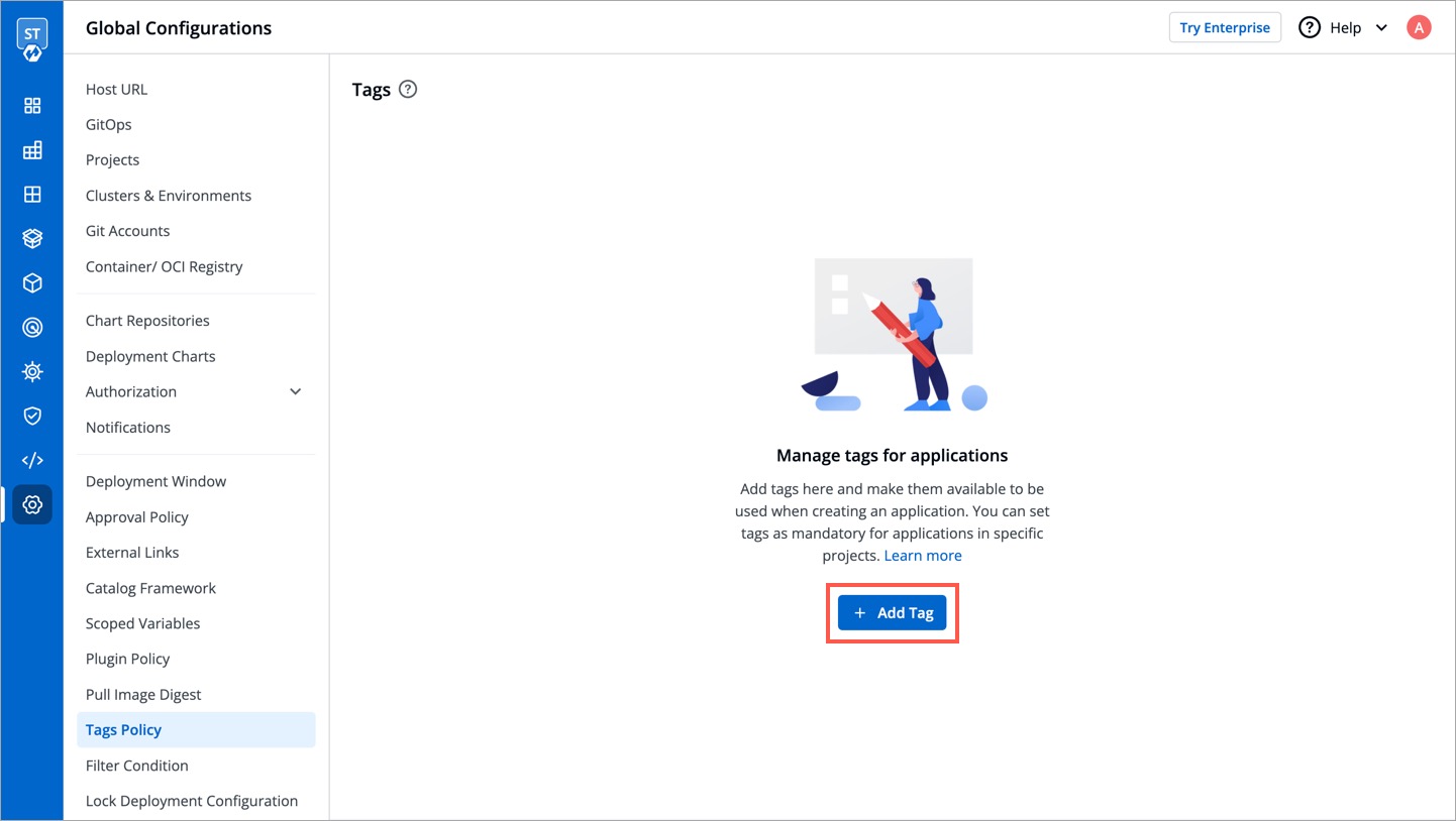 Figure 3: 'Add Tag' Button