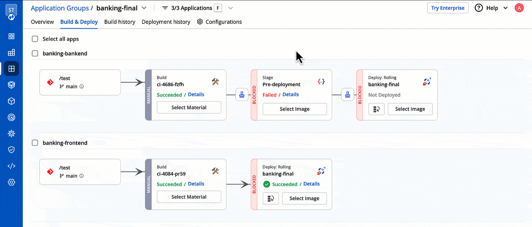 Figure 21: Deployment Restriction in Application Group