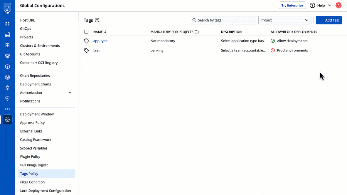 Figure 12: Editing a Tag